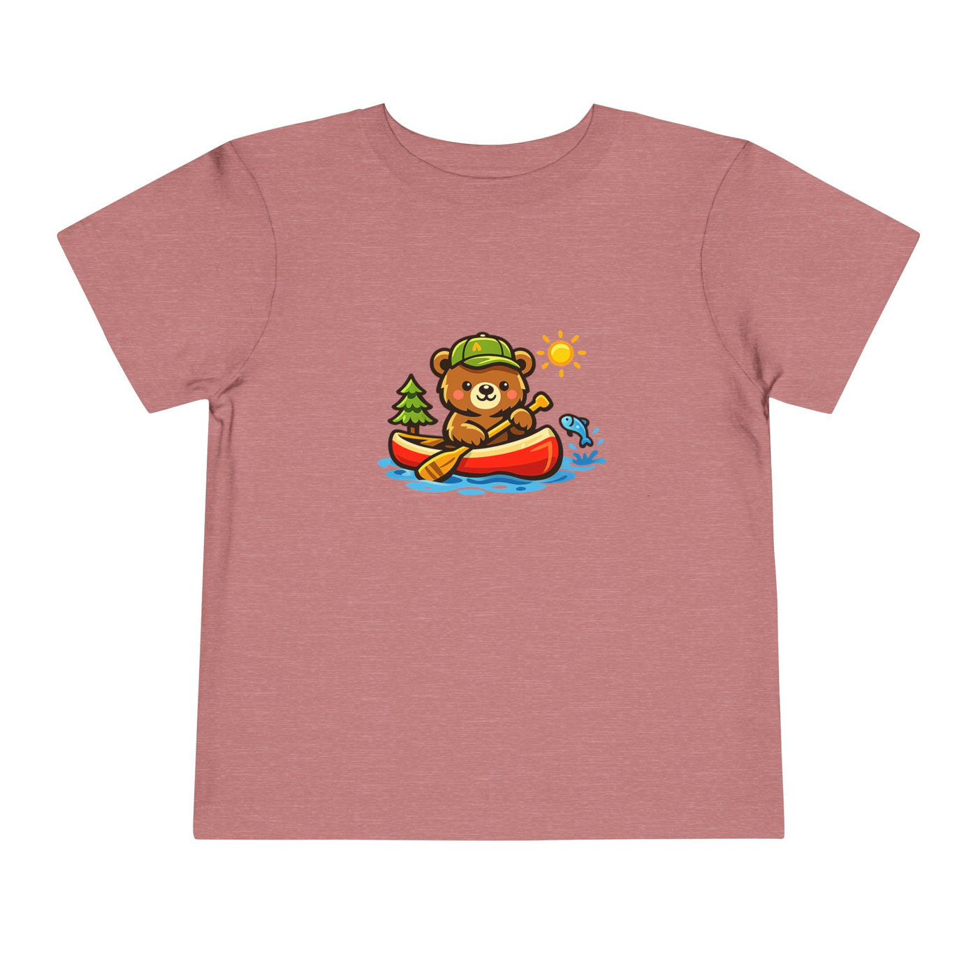 Toddler Tee — Cute Bear Canoeing Graphic Shirt | Kids Outdoor Adventure Top