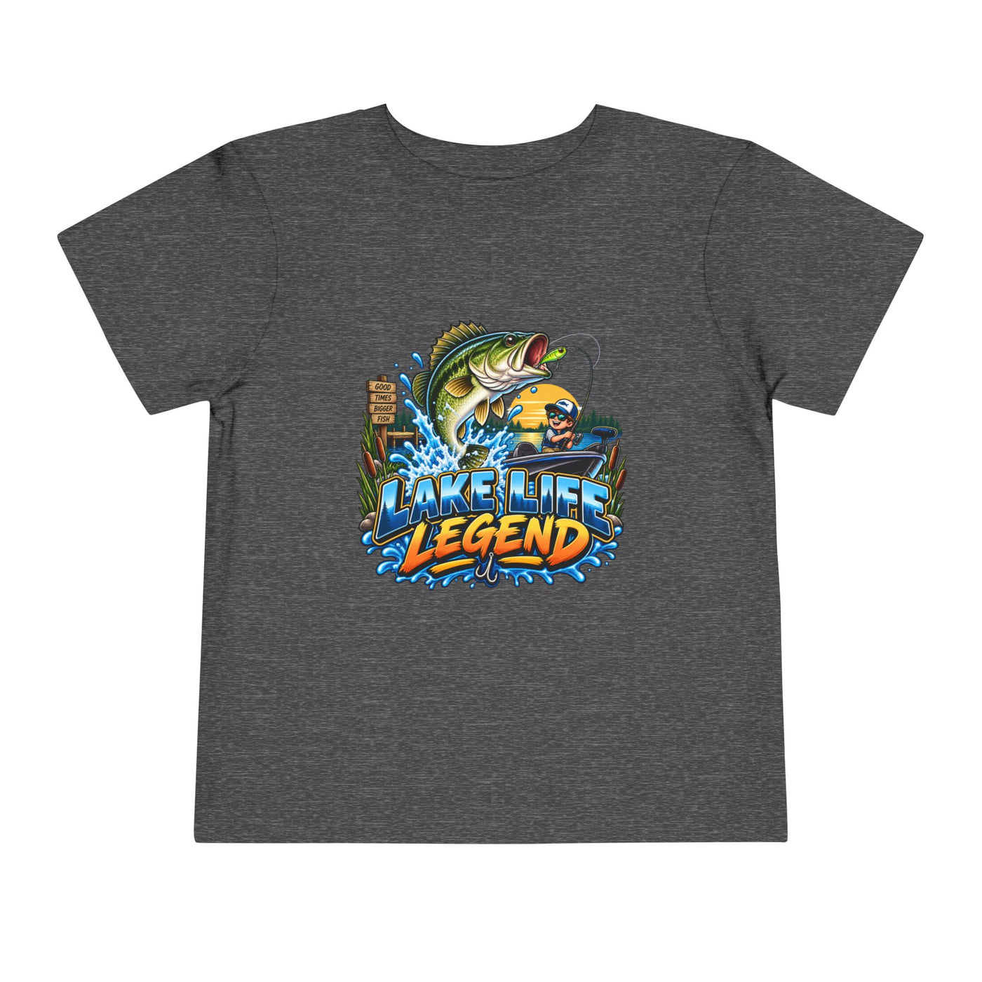 Toddler Tee — "Lake Life Legend" Fishing Graphic for Kids