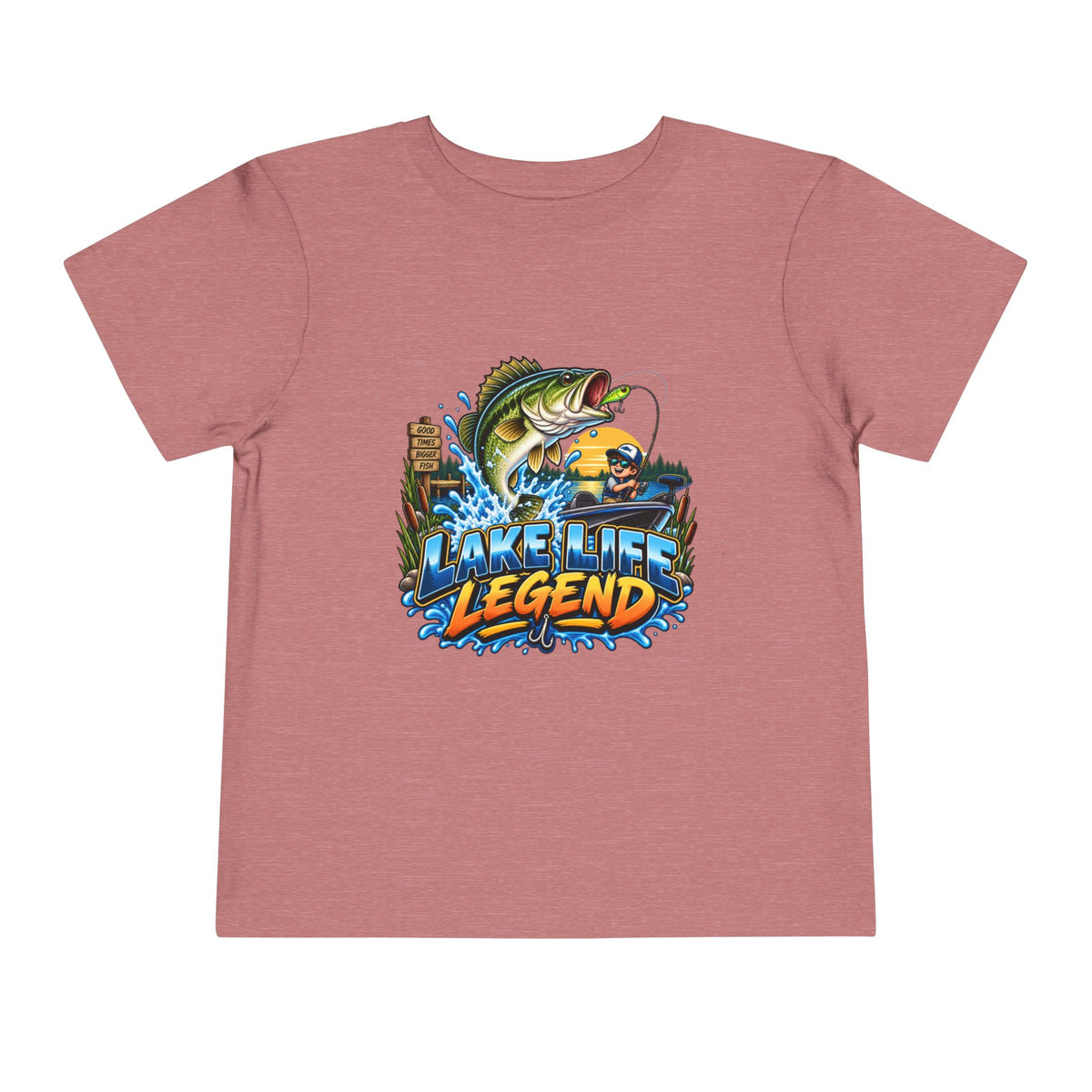 Toddler Tee — "Lake Life Legend" Fishing Graphic for Kids