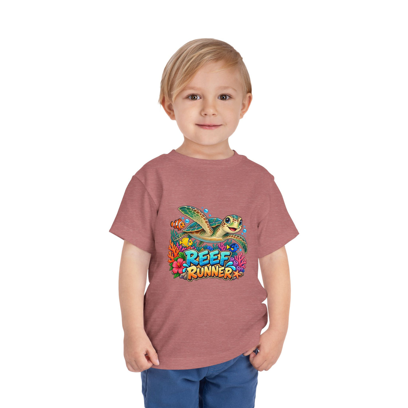 Reef Runner Toddler Tee — Sea Turtle Graphic Shirt for Kids
