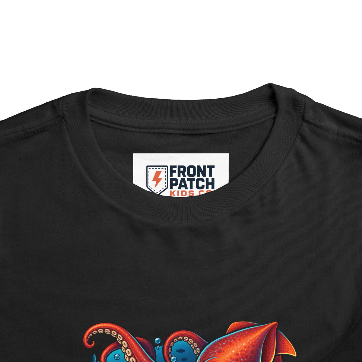 Toddler Tee — "Deep Sea Crew" Cute Squid Ocean Graphic Shirt