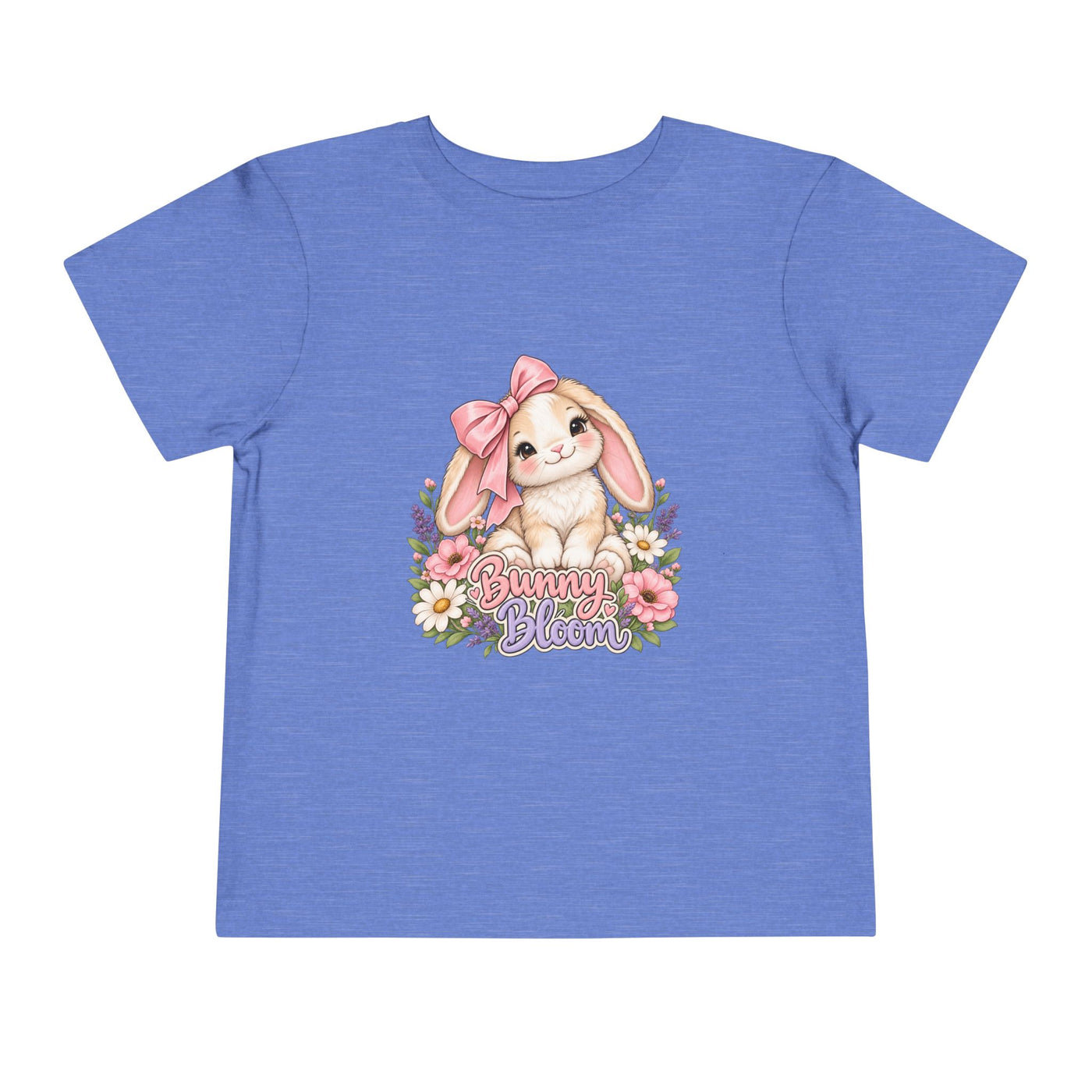 Toddler Tee — "Bunny Bloom" Cute Bunny with Flowers