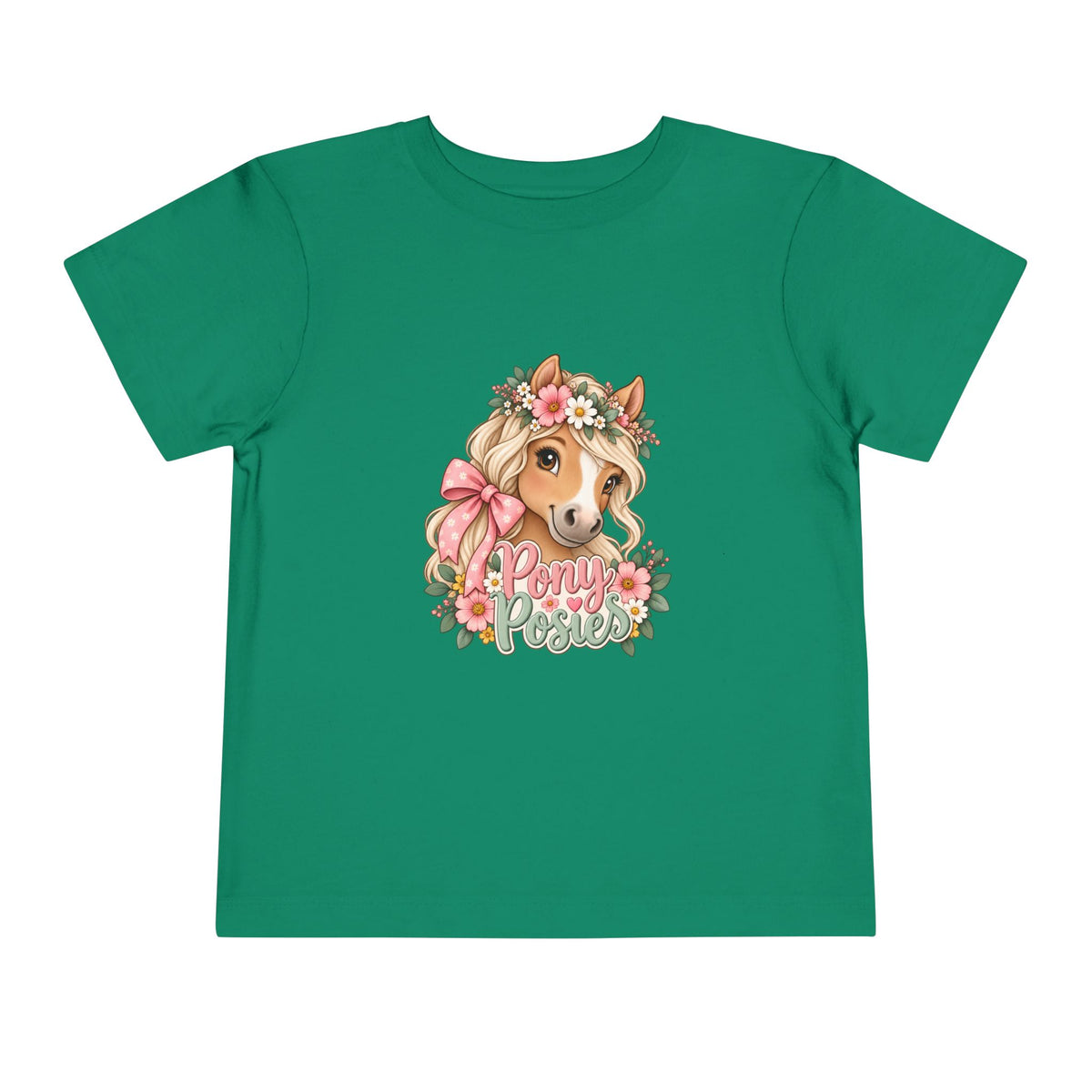Toddler Tee — Floral Corgi "Pony Posse" Cute Dog Graphic