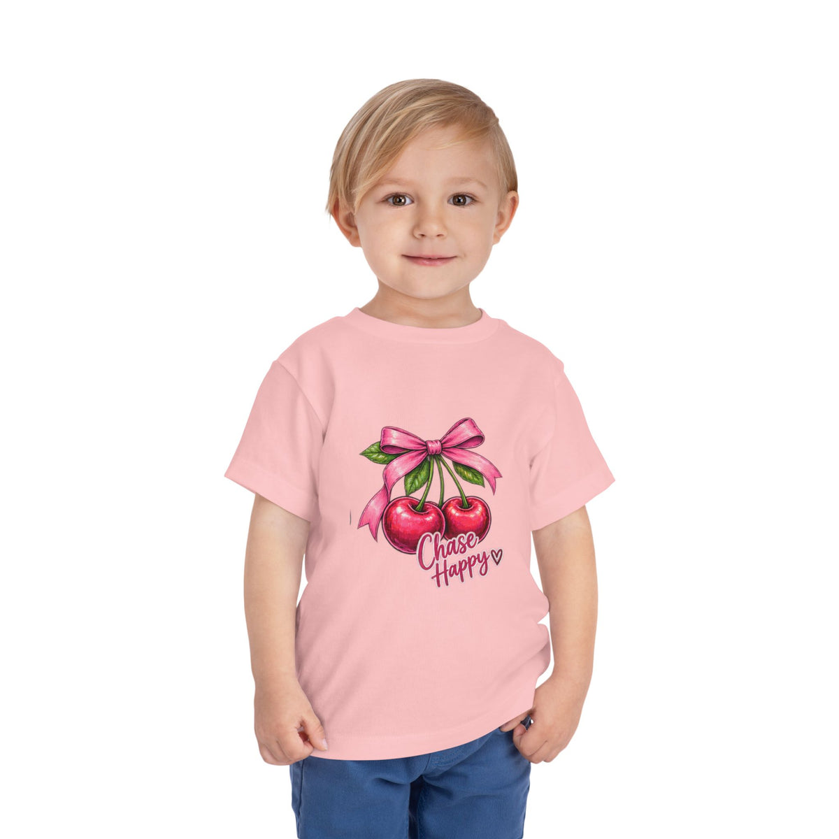 Toddler Tee - "Chase Happy" Cherries Graphic
