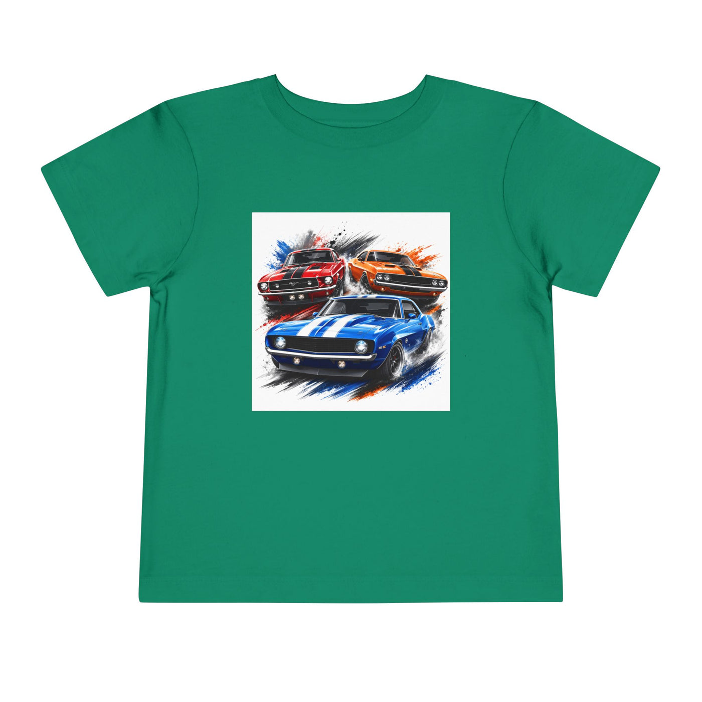Toddler Tee — Classic Muscle Cars Race Graphic