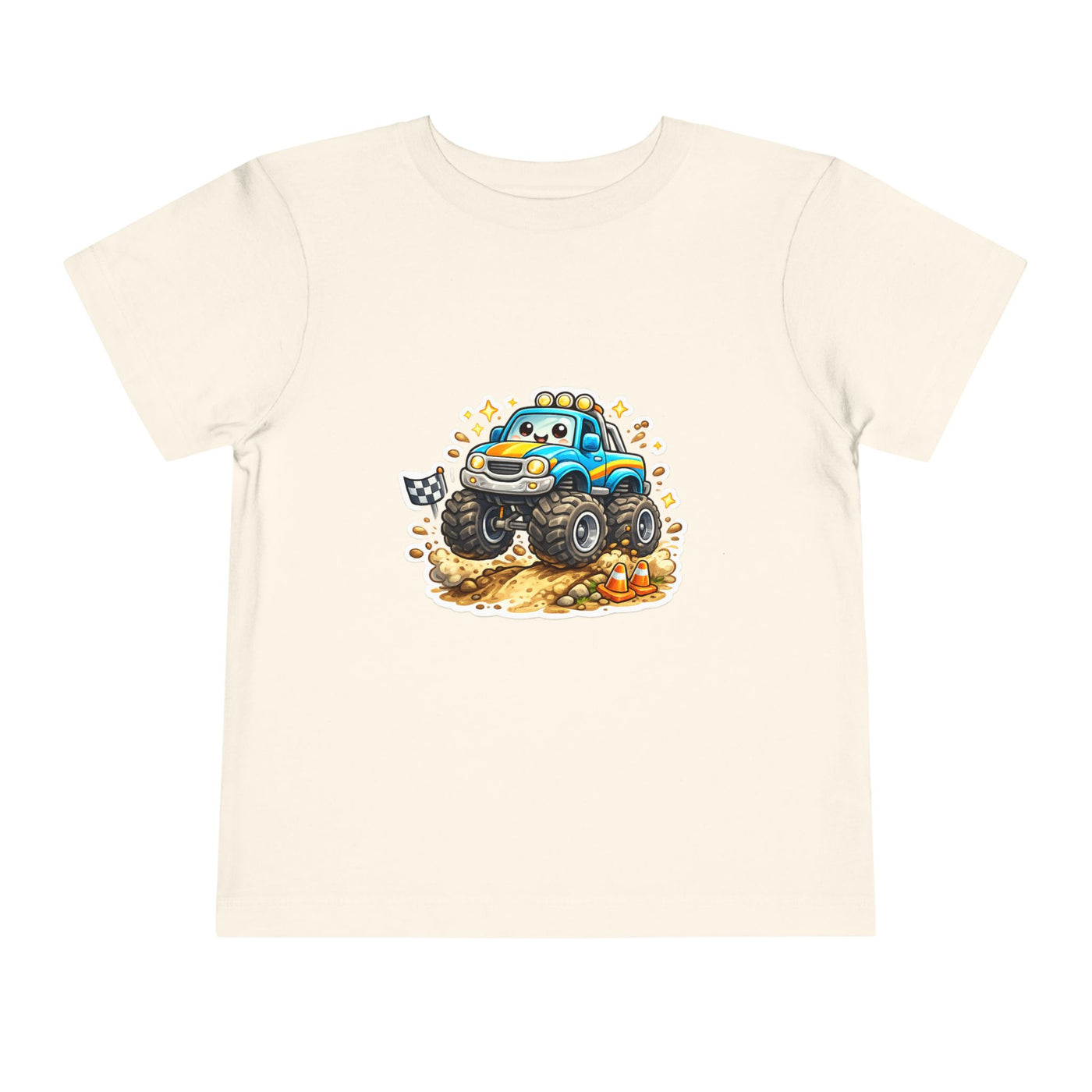 Toddler Monster Truck Tee – Cute Blue Off-Road Car Shirt for Kids