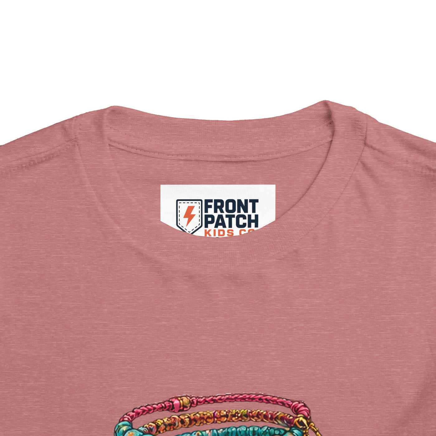 Toddler Tee — 'Sunkissed, Kind, Brave, Happy' Seashell Bracelet Graphic