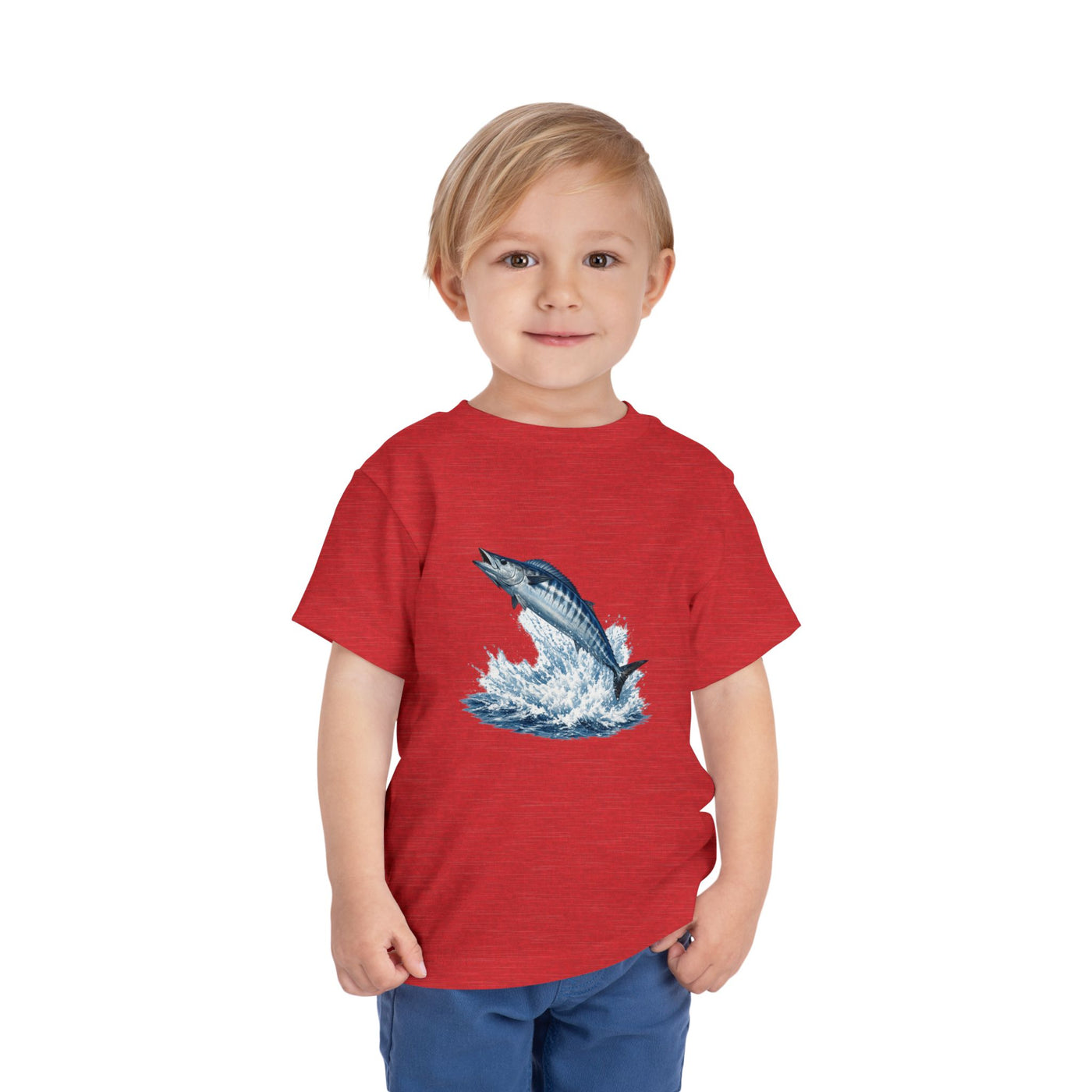 Toddler Tee - Blue Leaping Tuna Fish Graphic