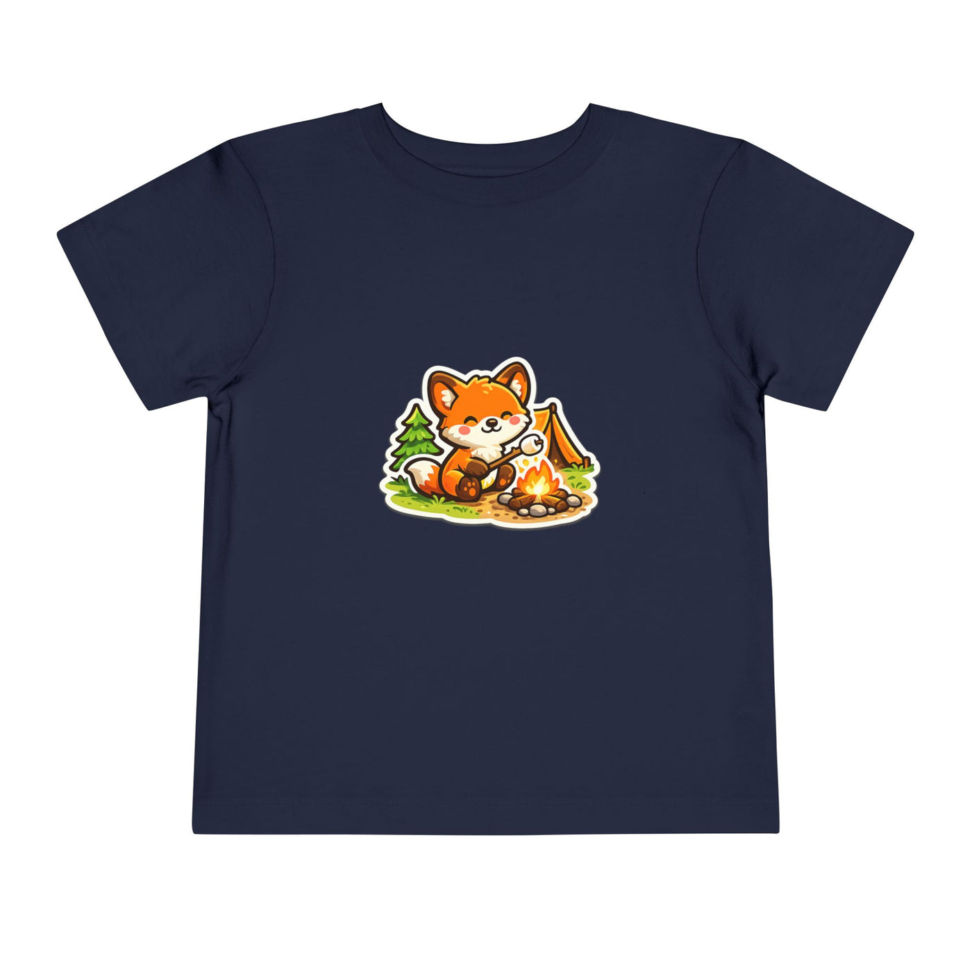 Toddler Tee — Cute Fox Camping Graphic Shirt