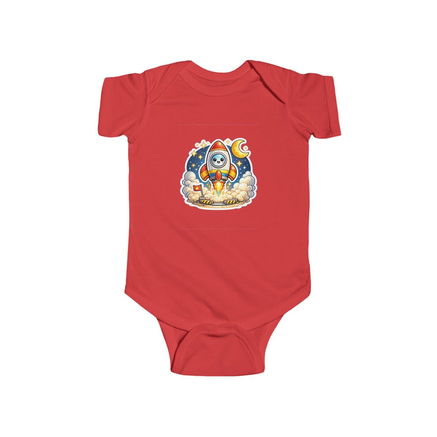 Baby Rocket Bodysuit - Cute Astronaut Moon Infant Onesie