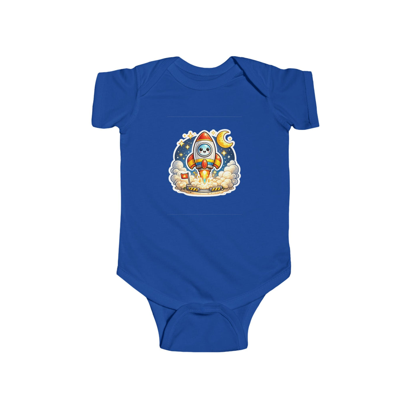 Baby Rocket Bodysuit - Cute Astronaut Moon Infant Onesie