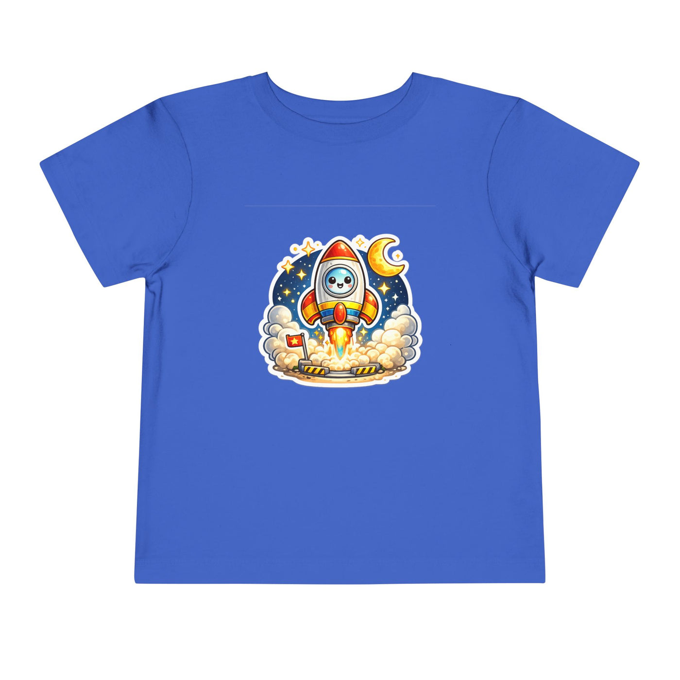 Toddler Tee — Cute Rocket Astronaut Launch Graphic