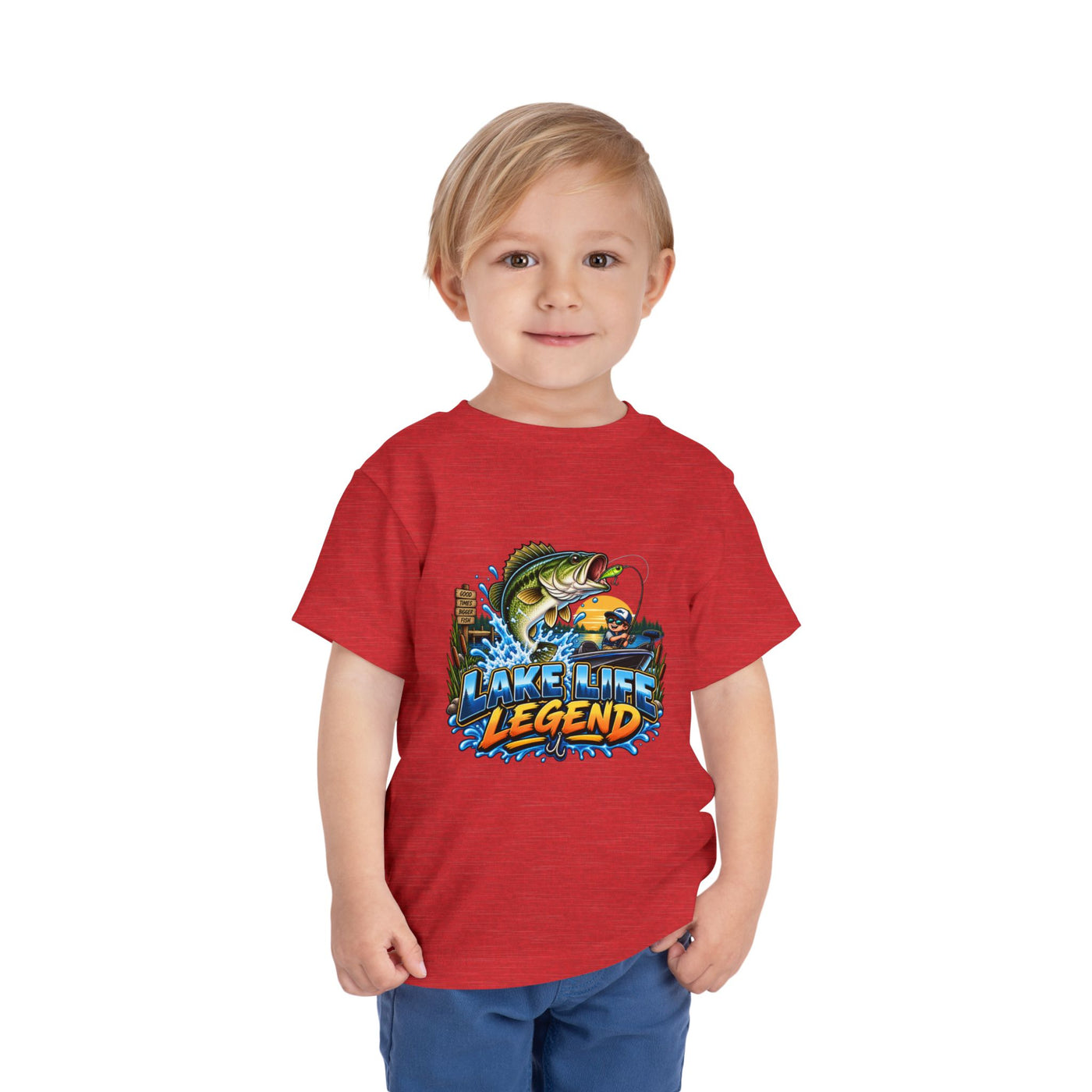 Toddler Tee — "Lake Life Legend" Fishing Graphic for Kids