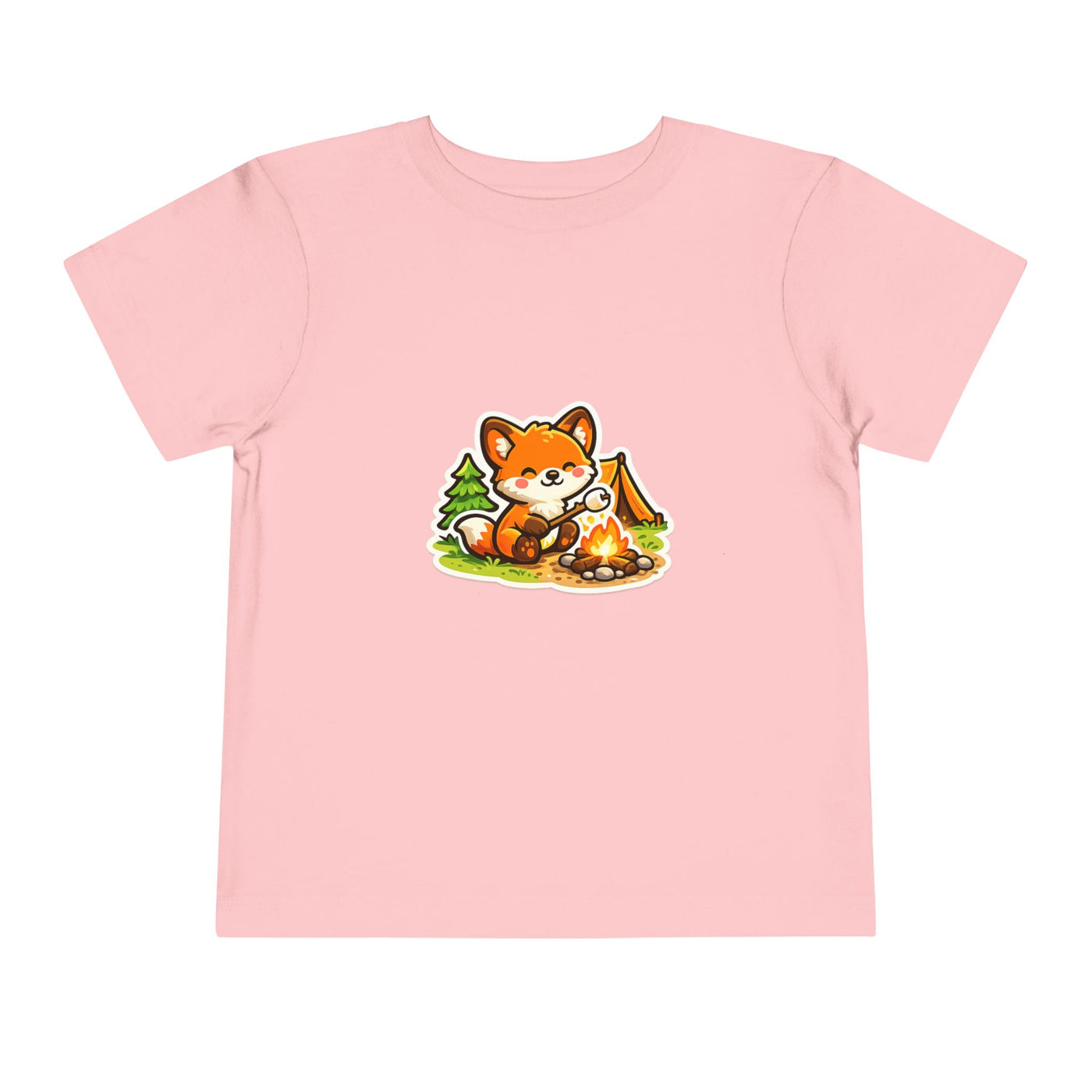 Toddler Tee — Cute Fox Camping Graphic Shirt