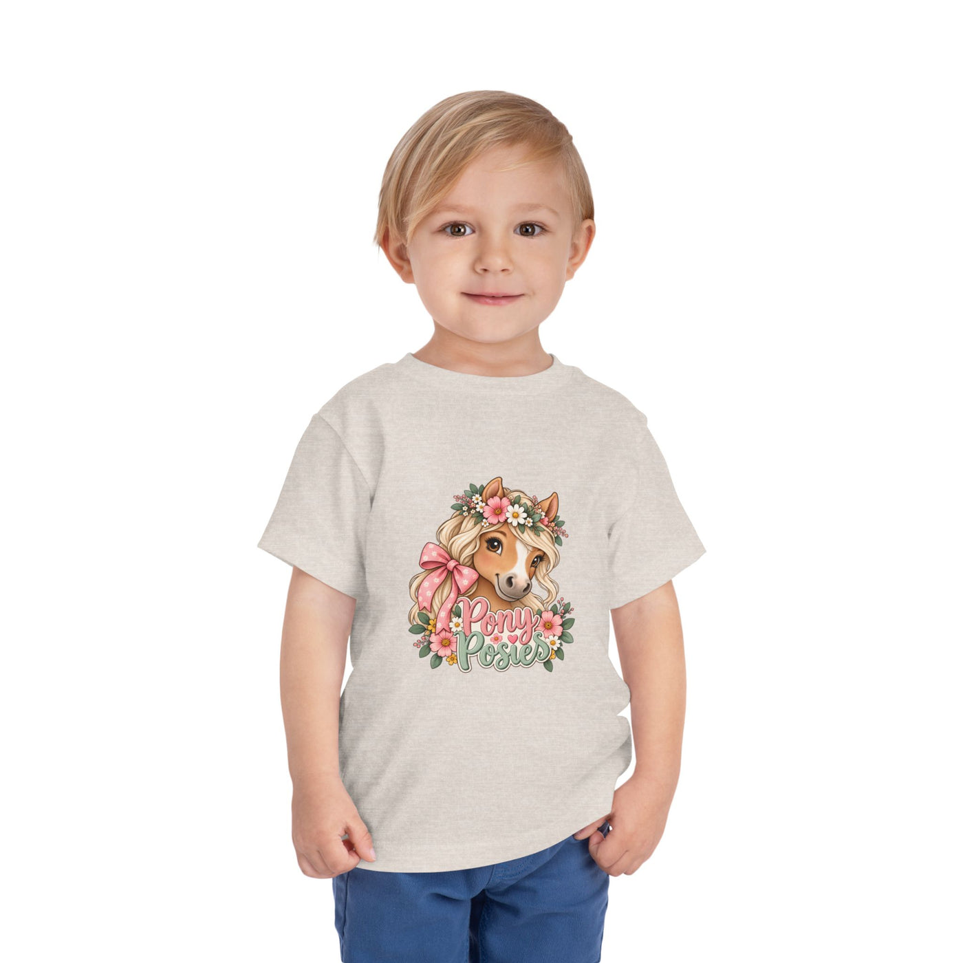 Toddler Tee — Floral Corgi "Pony Posse" Cute Dog Graphic