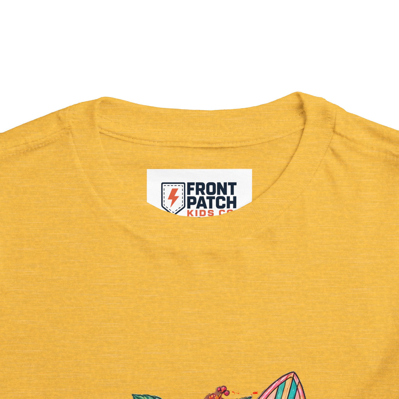 Toddler Tee — "Saltwater Girl" Surf & Hibiscus Beach Graphic