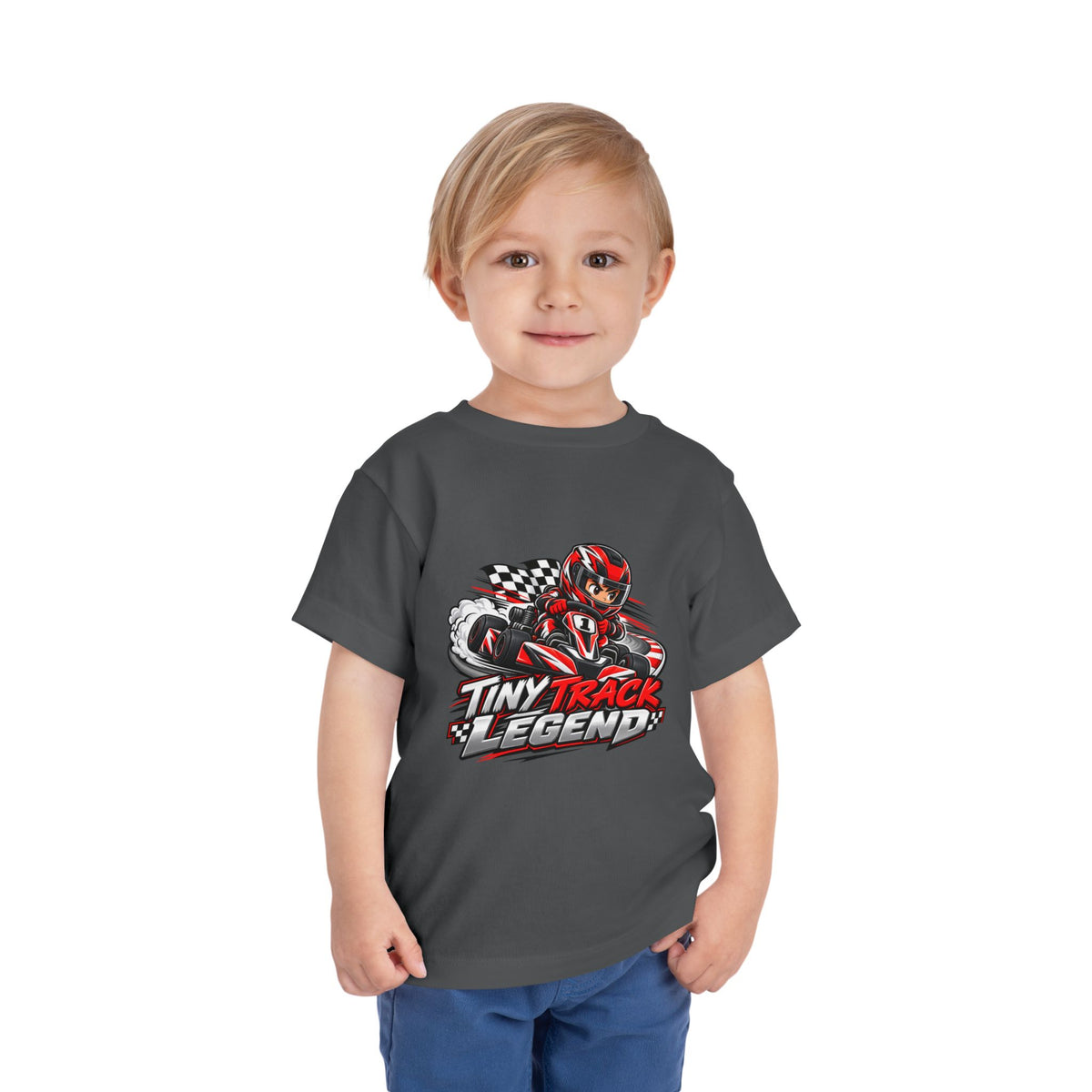 Toddler Tee — "Tiny Track Legend" Racing Car Graphic