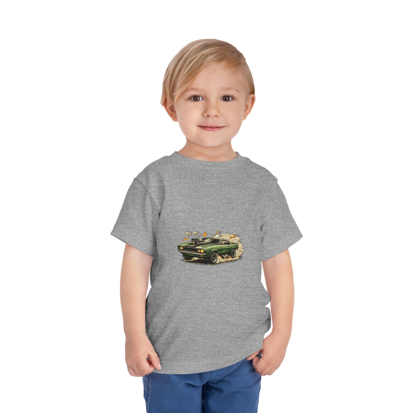 Toddler Tee – Vintage Green Truck Graphic