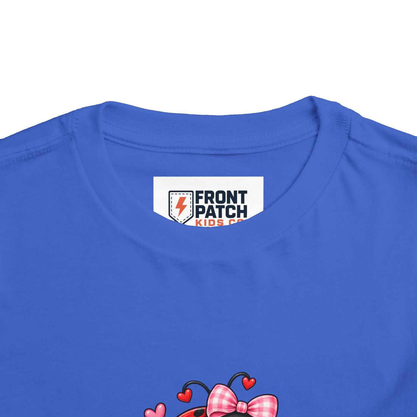 Cute Ladybug Toddler Tee — "Lucky Little Ladybug" Floral Graphic
