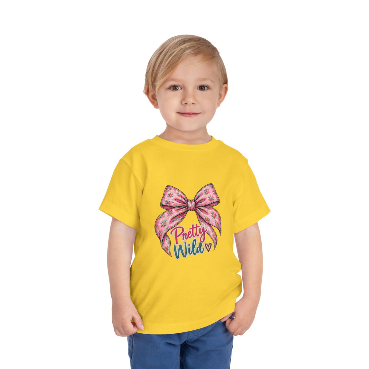 Toddler Tee — Pretty Wild Pink Bow Graphic