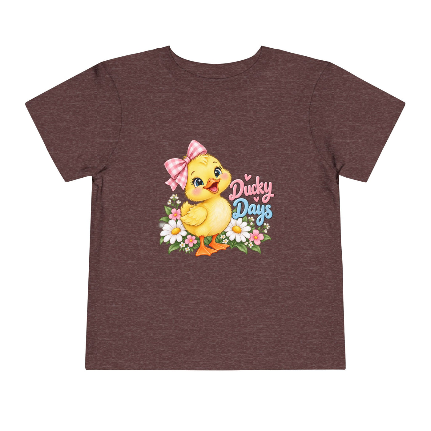 Toddler Tee — "Ducky Days" Cute Duckling Floral Baby Shirt