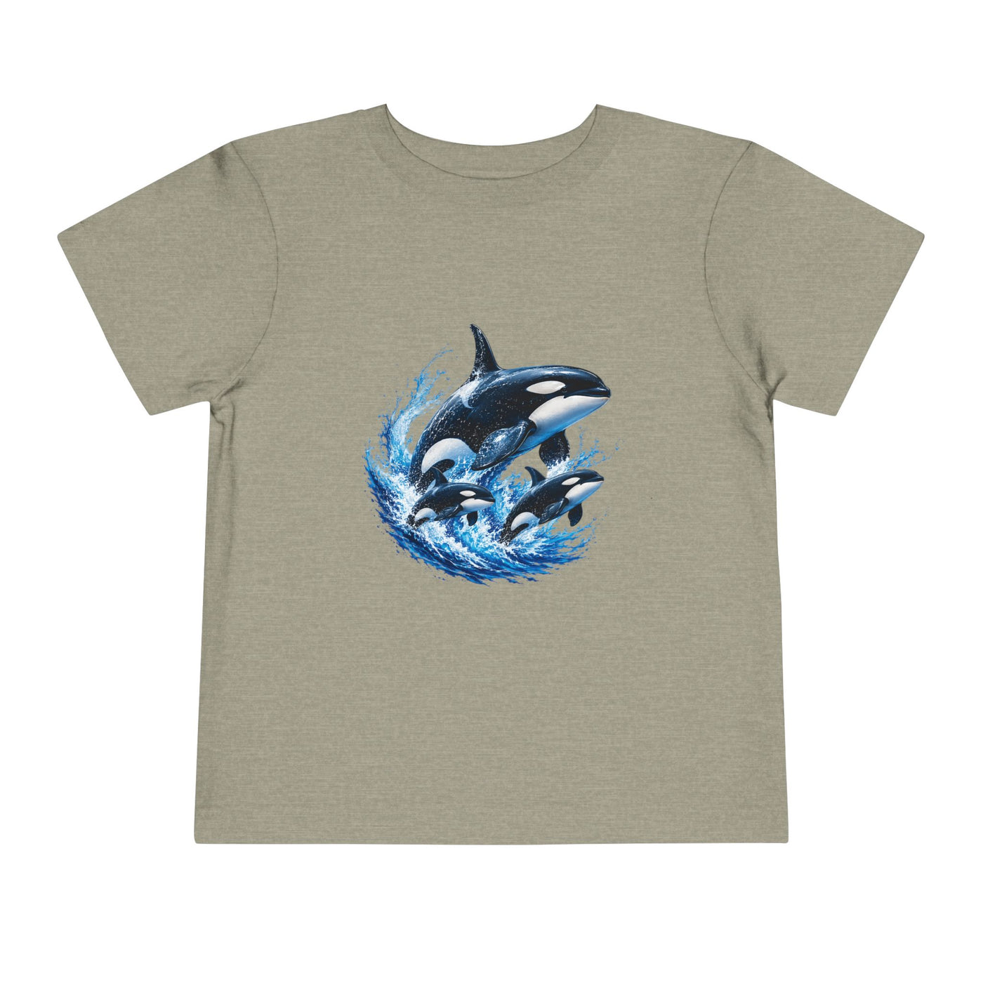Orca Pod Toddler Tee — Playful Killer Whale Ocean Shirt