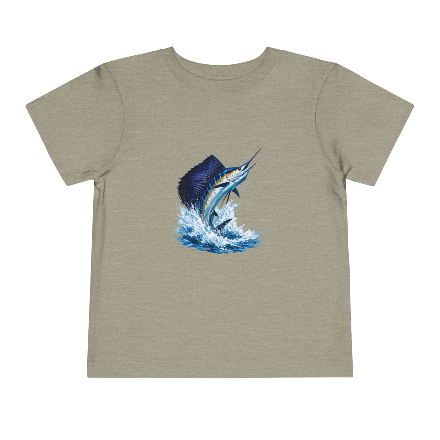 Toddler Tee – Blue Marlin Splash Fishing Shirt