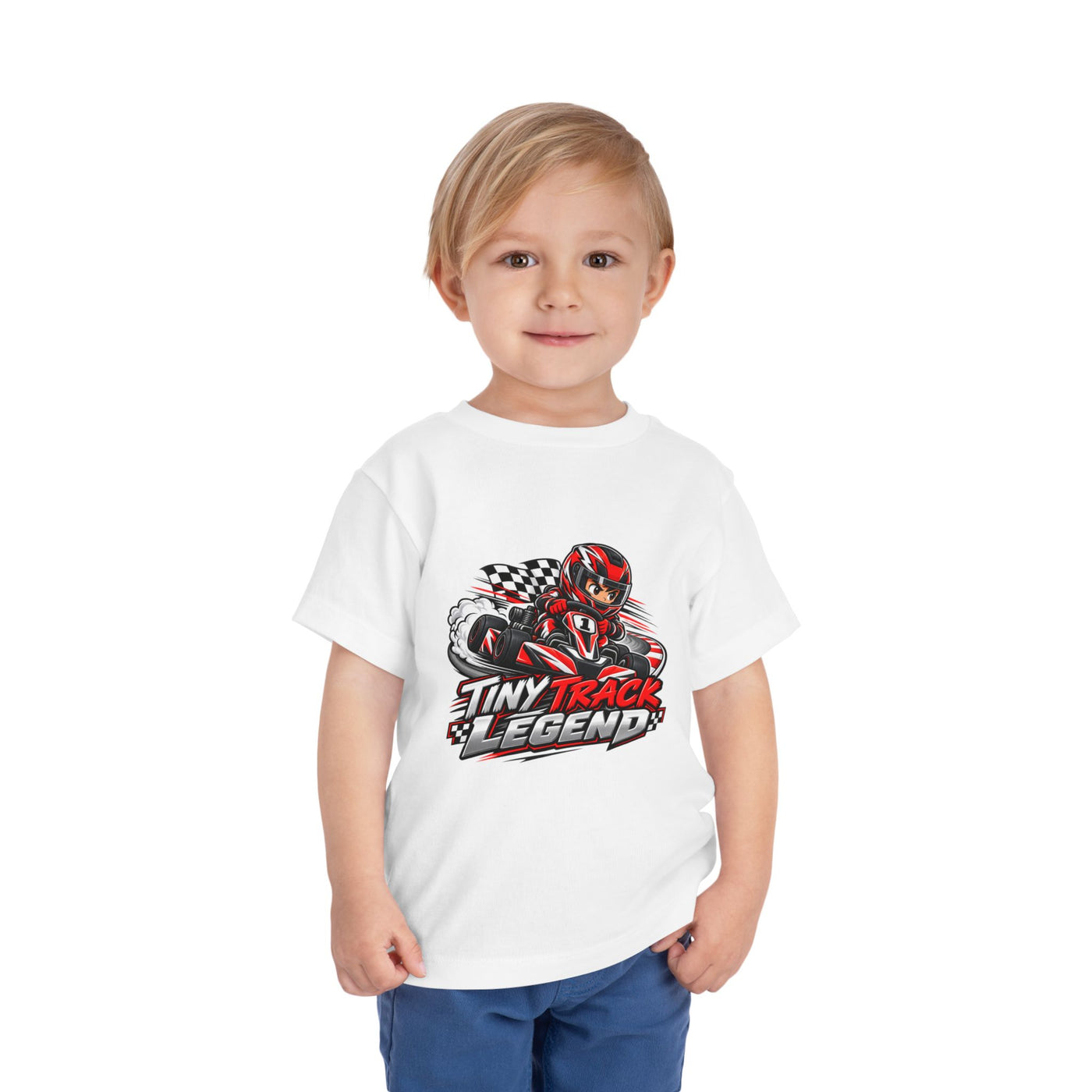 Toddler Tee — "Tiny Track Legend" Racing Car Graphic