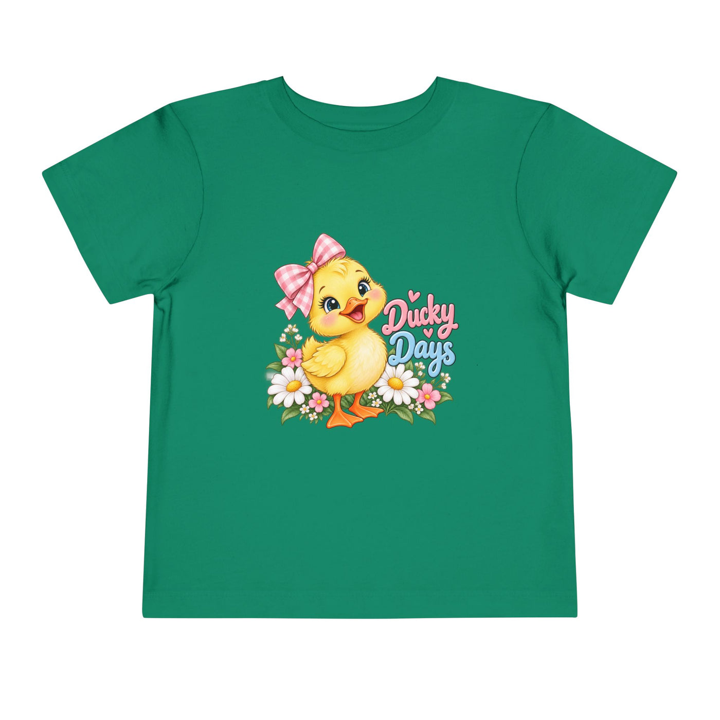 Toddler Tee — "Ducky Days" Cute Duckling Floral Baby Shirt