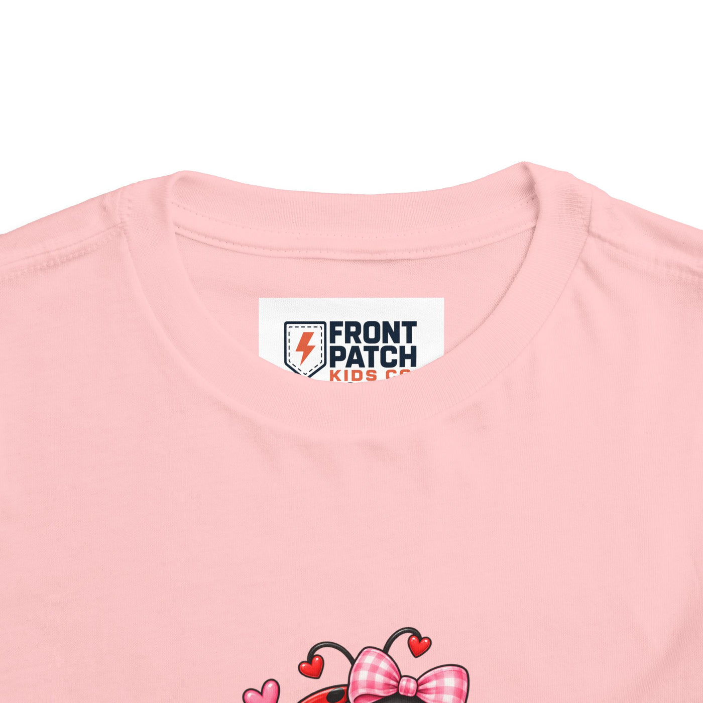 Cute Ladybug Toddler Tee — "Lucky Little Ladybug" Floral Graphic
