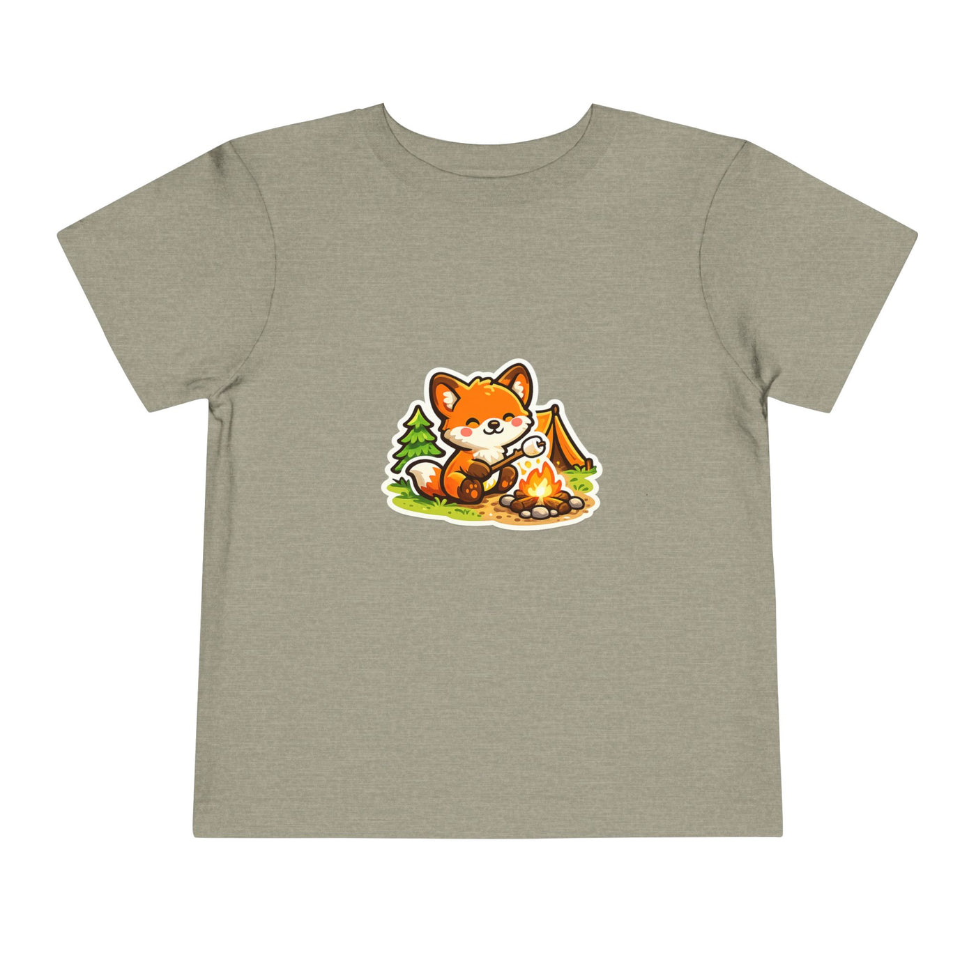 Toddler Tee — Cute Fox Camping Graphic Shirt