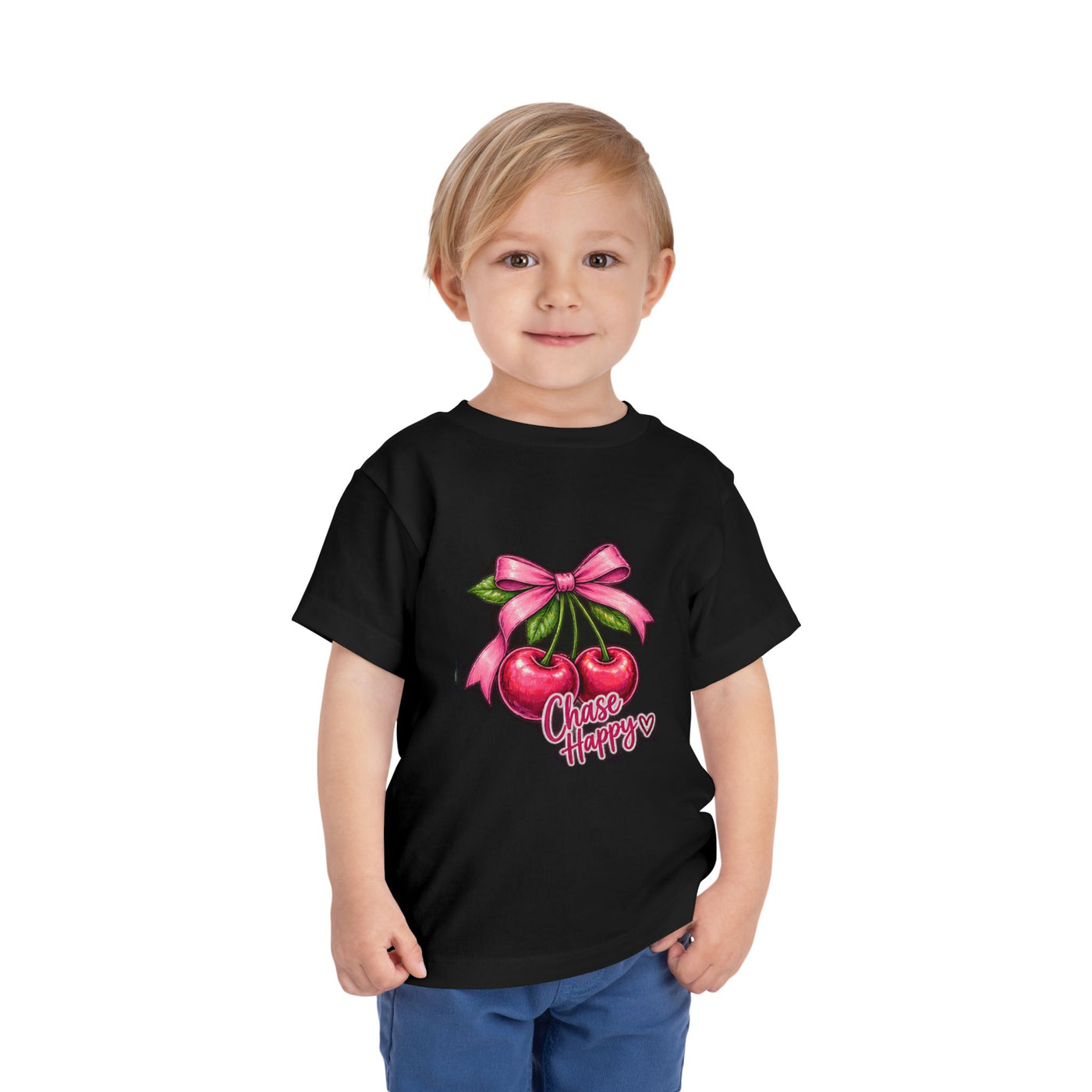 Toddler Tee - "Chase Happy" Cherries Graphic