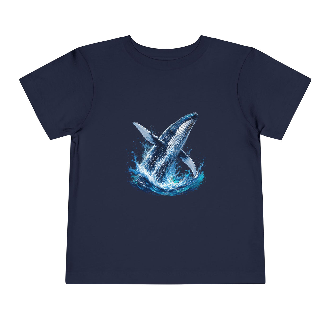 Toddler Tee — Watercolor Breaching Whale Graphic