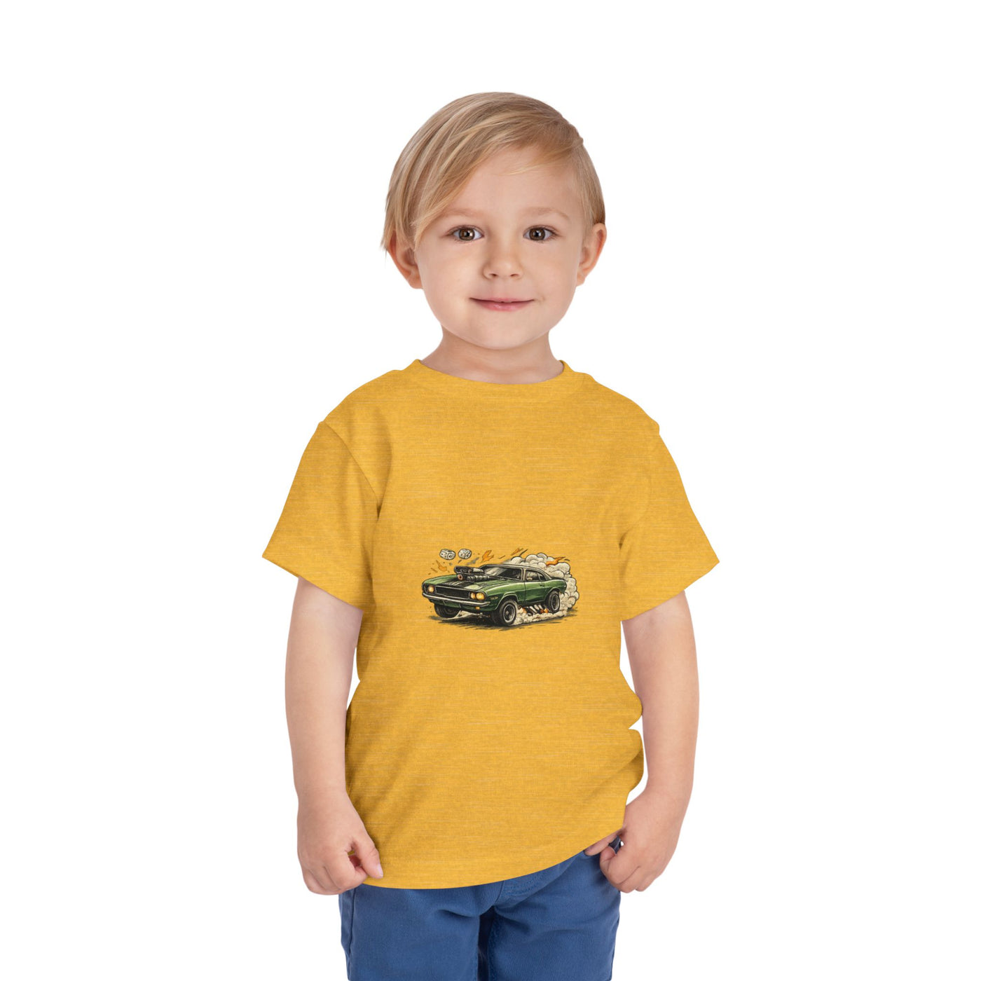 Toddler Tee – Vintage Green Truck Graphic