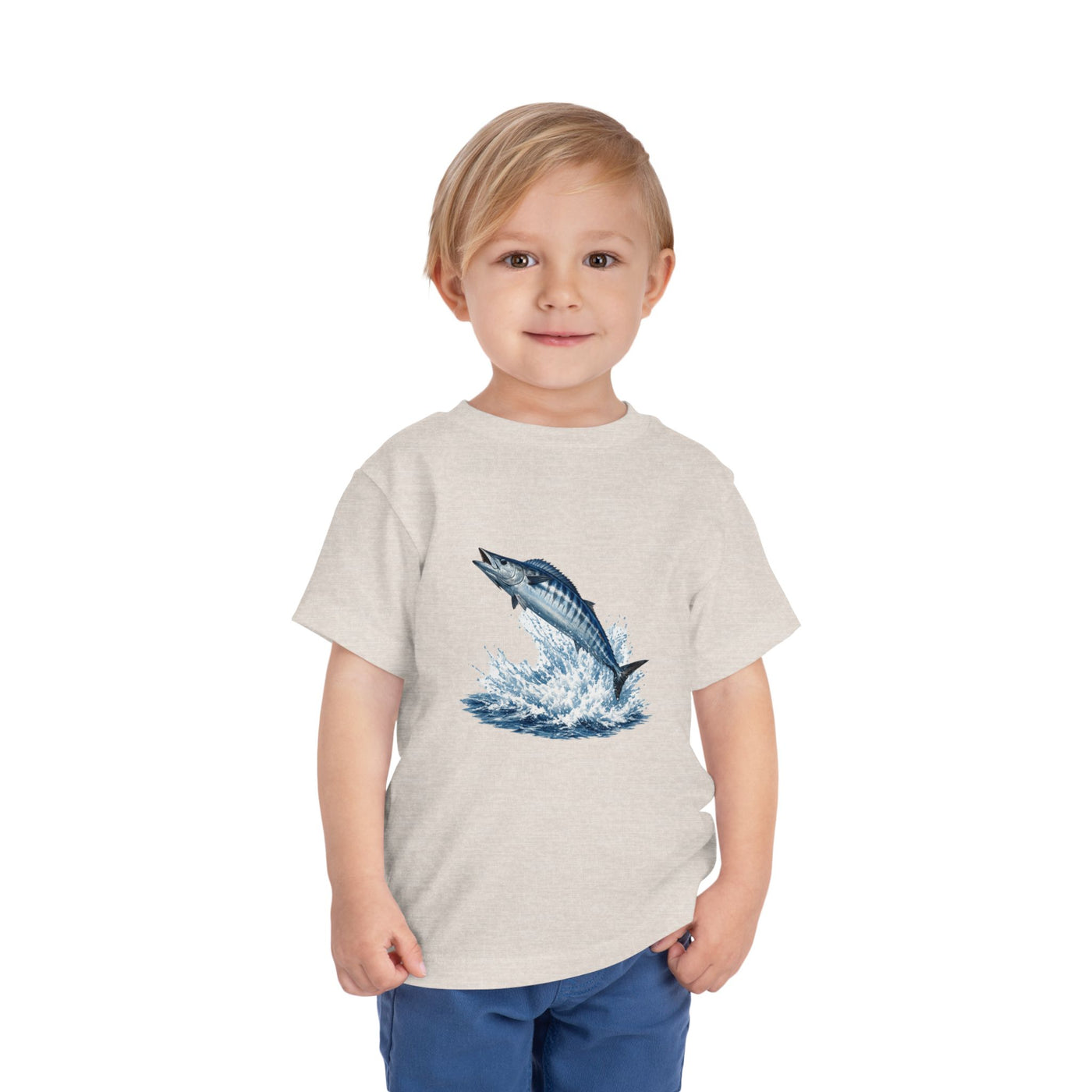 Toddler Tee - Blue Leaping Tuna Fish Graphic