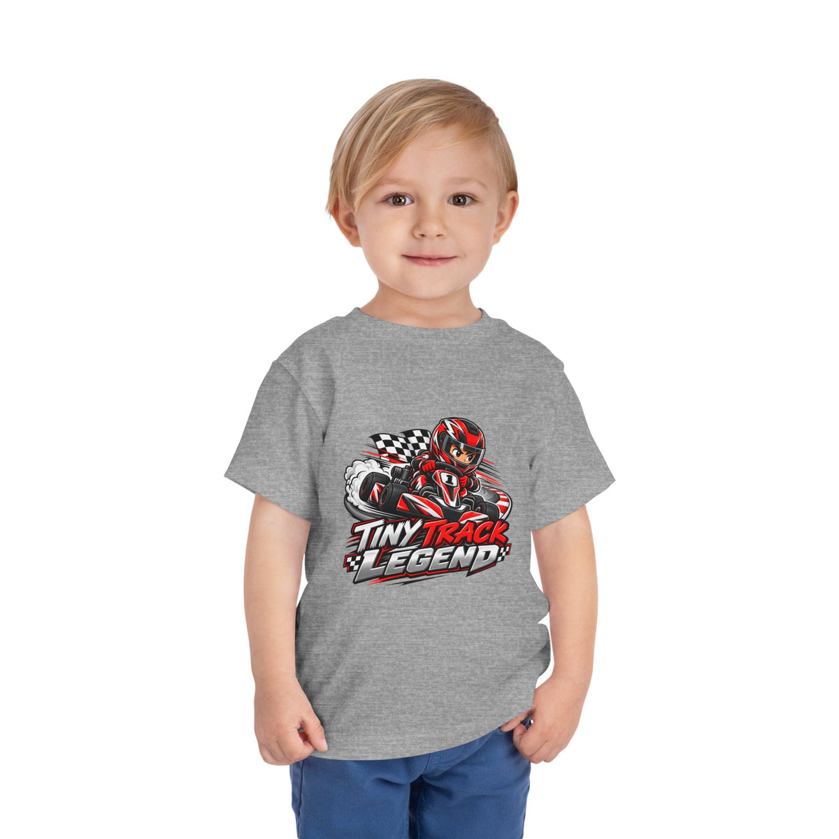 Toddler Tee — "Tiny Track Legend" Racing Car Graphic