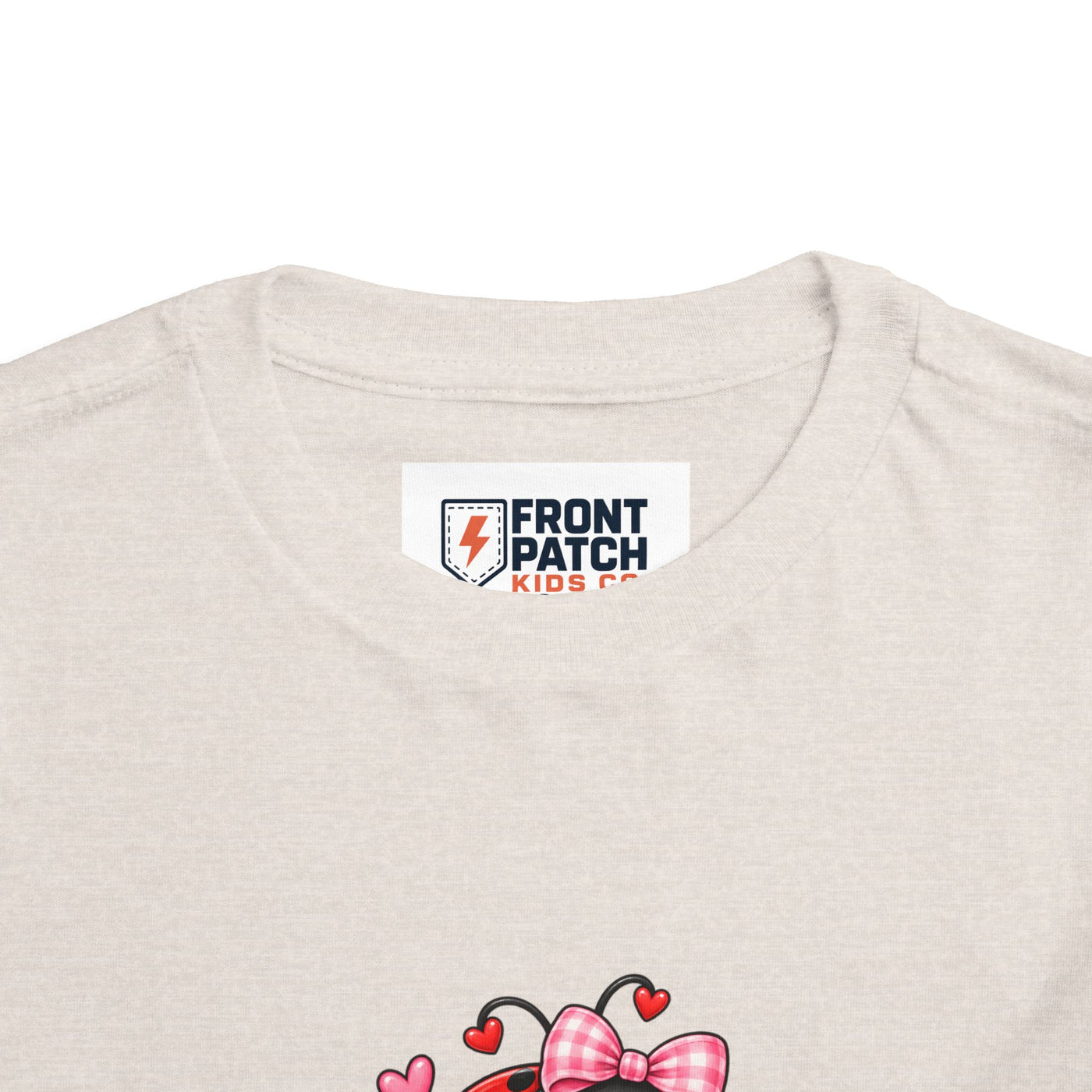 Cute Ladybug Toddler Tee — "Lucky Little Ladybug" Floral Graphic
