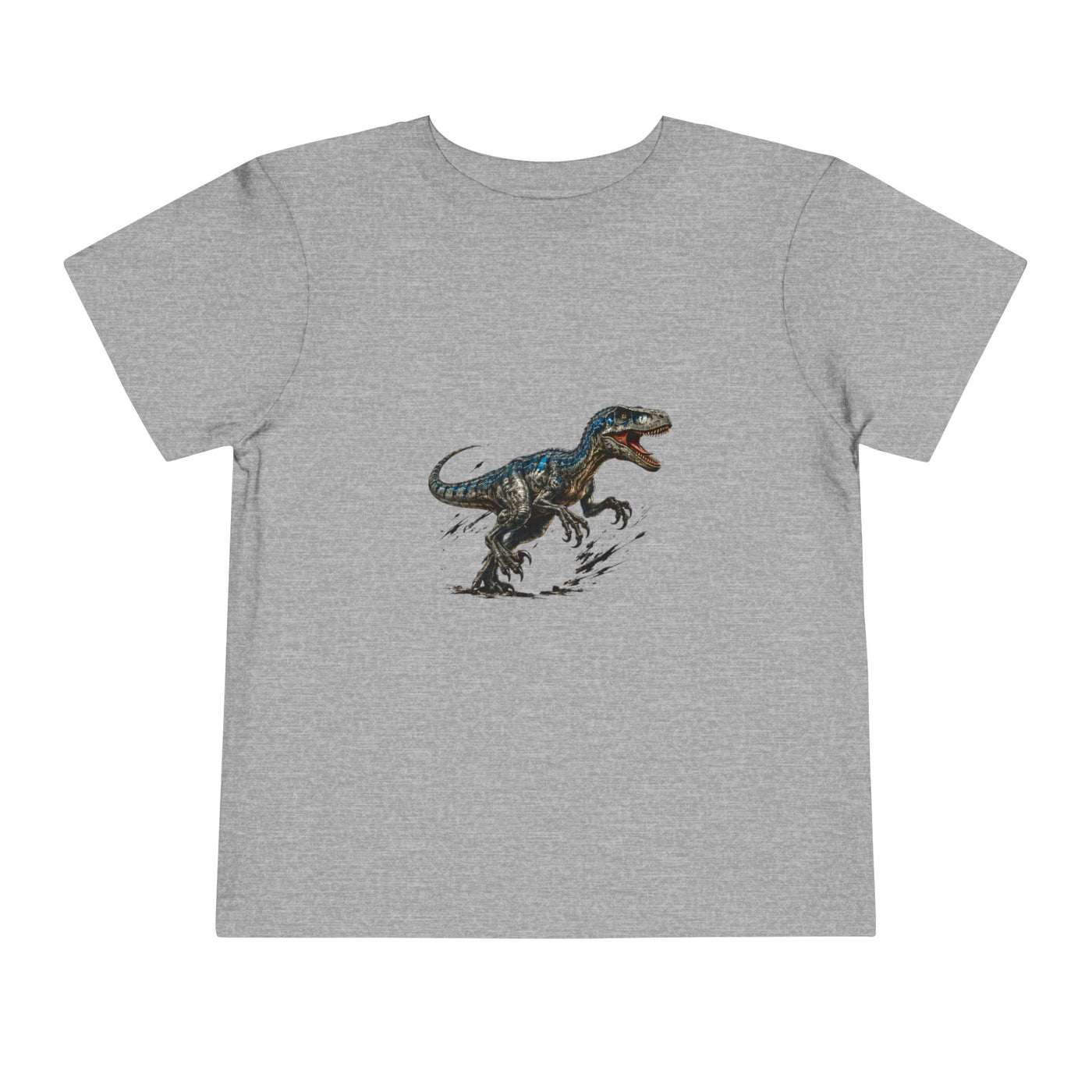 Toddler Tee — Running Velociraptor Dinosaur Graphic