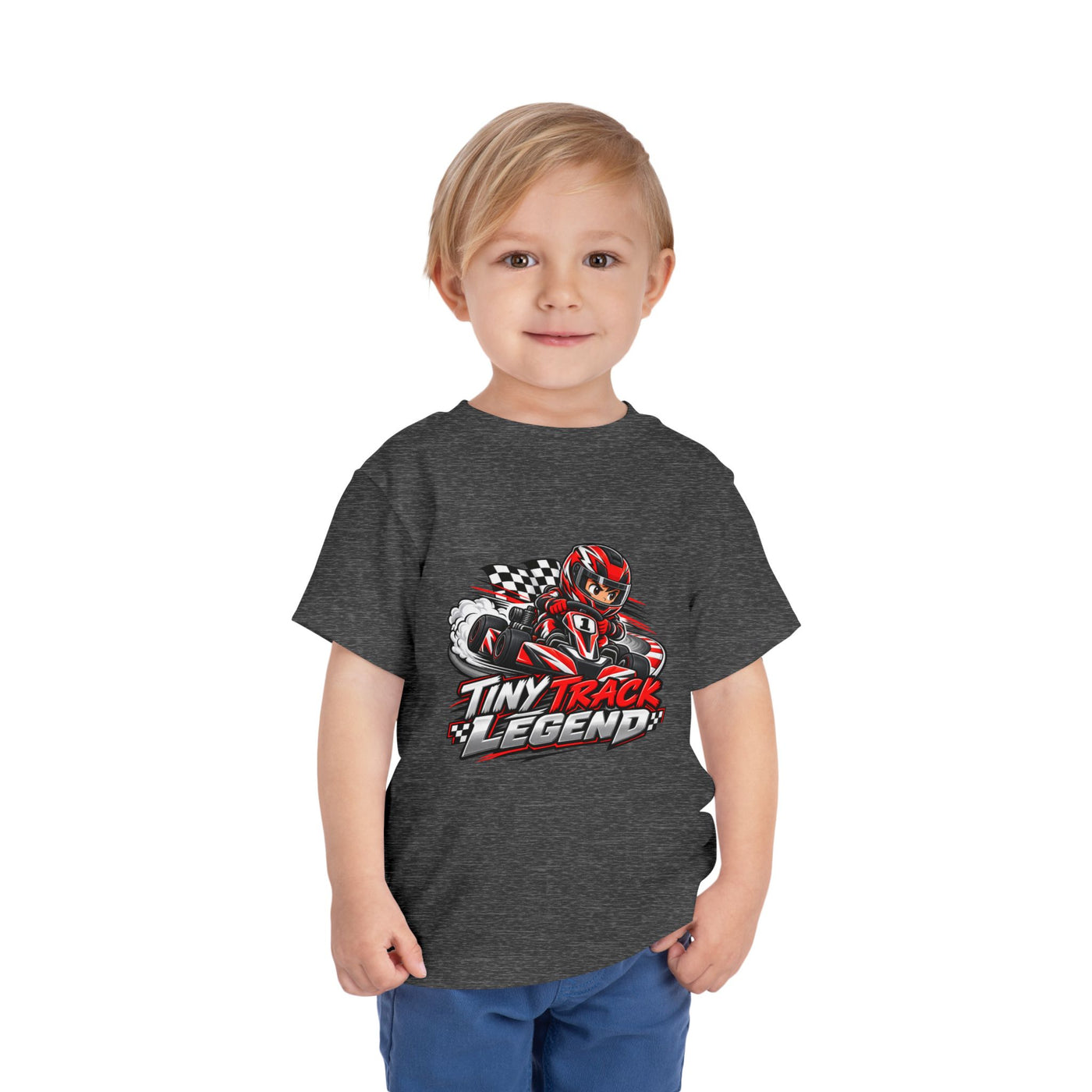 Toddler Tee — "Tiny Track Legend" Racing Car Graphic