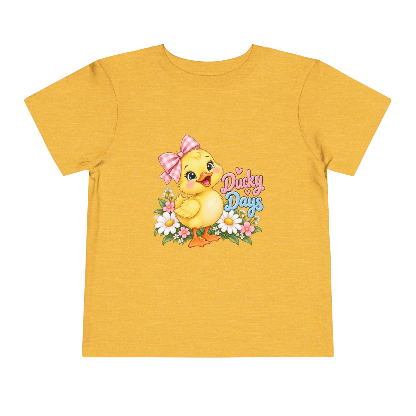 Toddler Tee — "Ducky Days" Cute Duckling Floral Baby Shirt