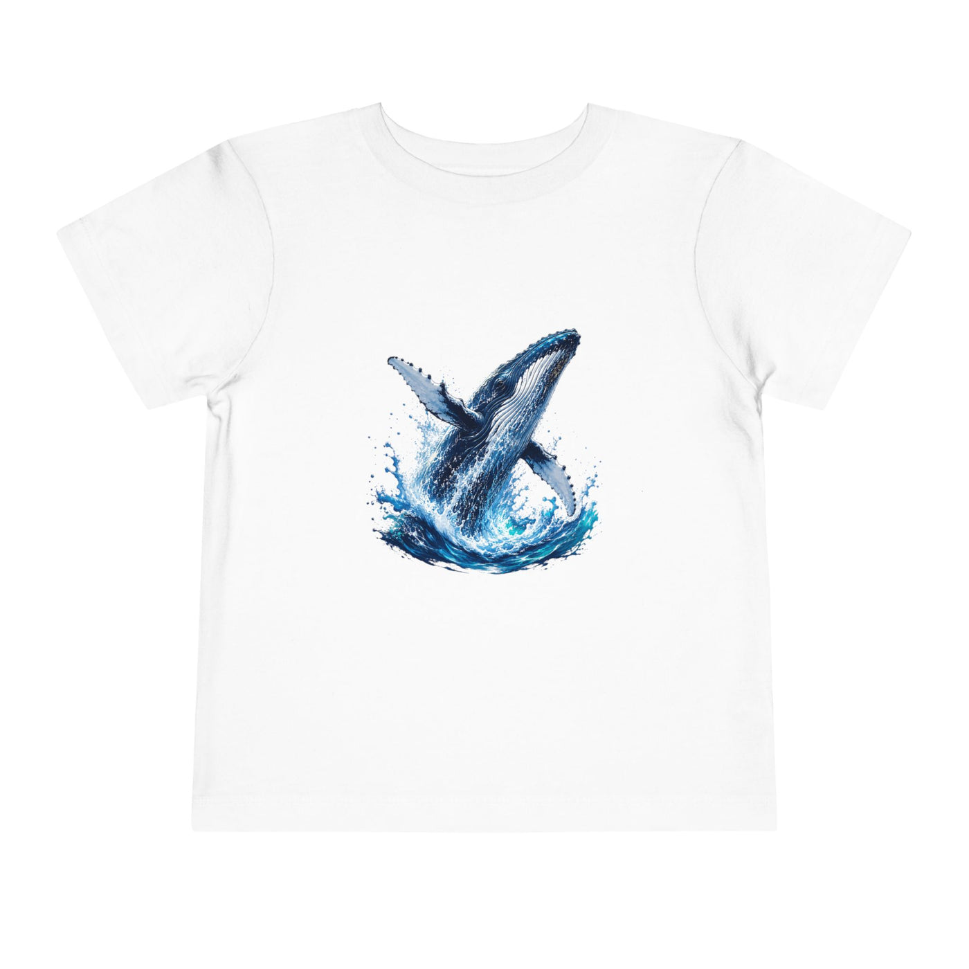 Toddler Tee — Watercolor Breaching Whale Graphic