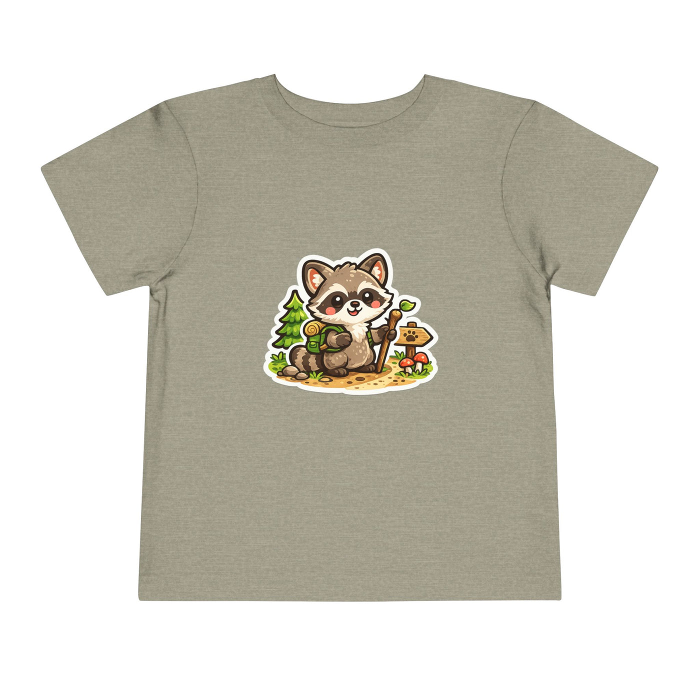 Toddler Tee — Cute Forest Raccoon Kids Shirt