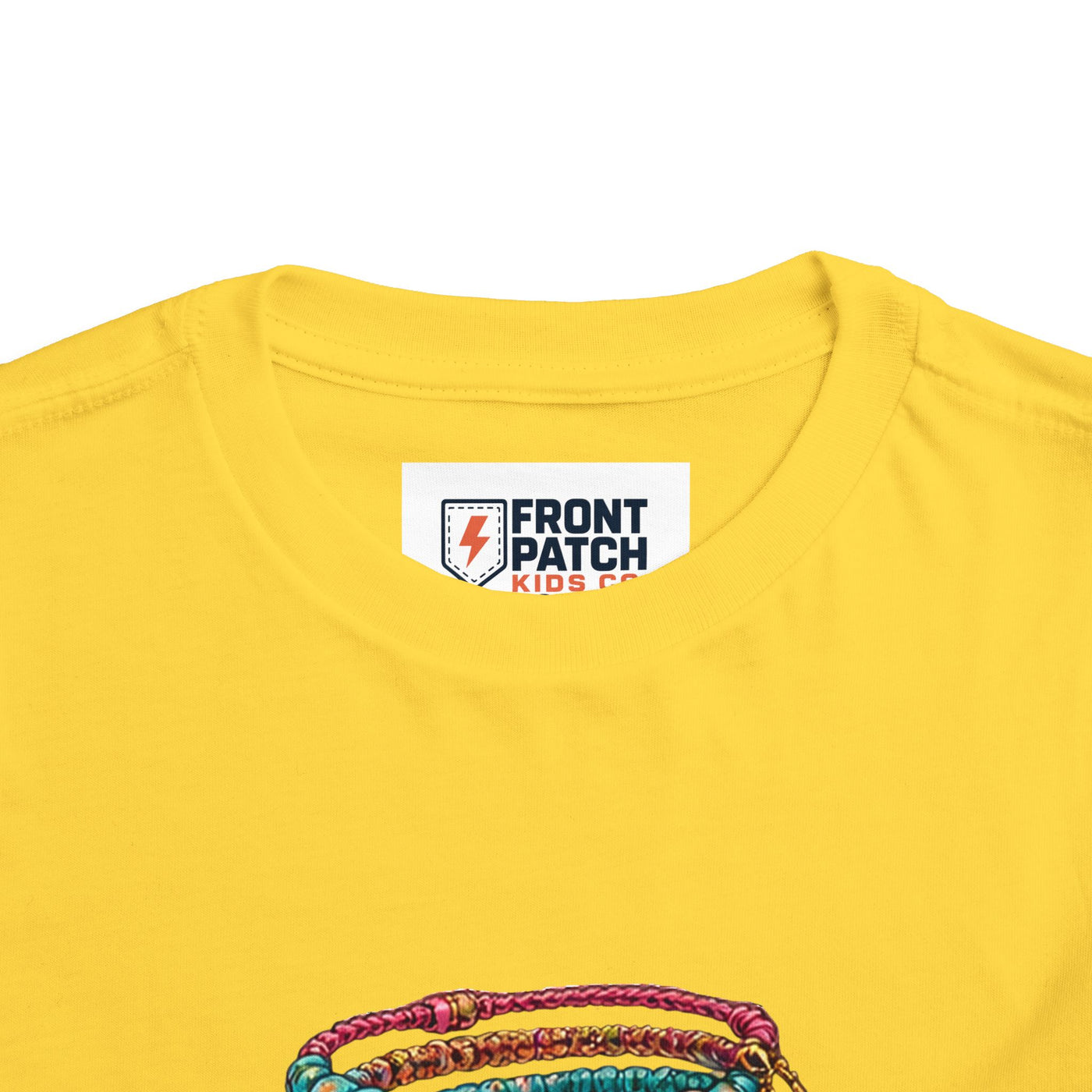 Toddler Tee — 'Sunkissed, Kind, Brave, Happy' Seashell Bracelet Graphic