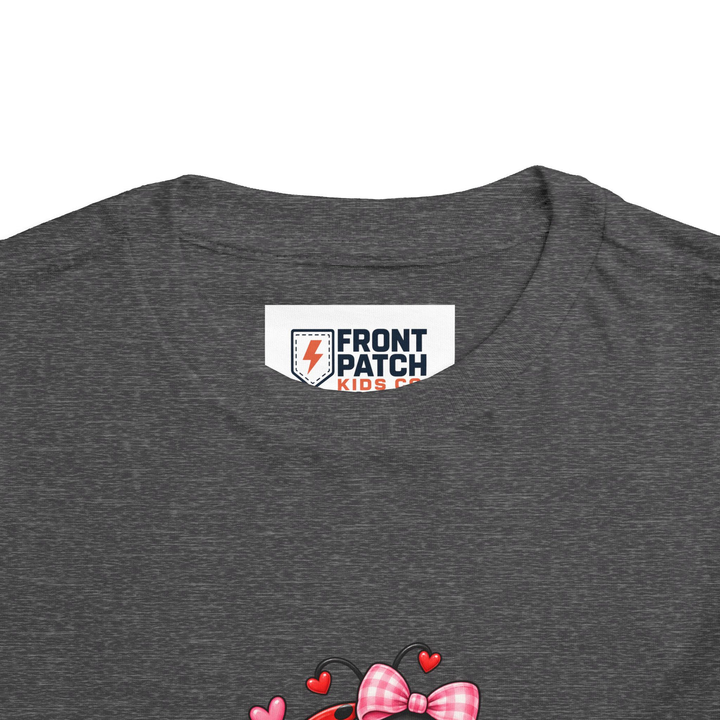 Cute Ladybug Toddler Tee — "Lucky Little Ladybug" Floral Graphic