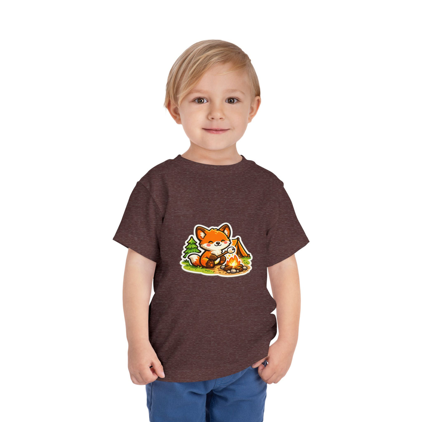 Toddler Tee — Cute Fox Camping Graphic Shirt