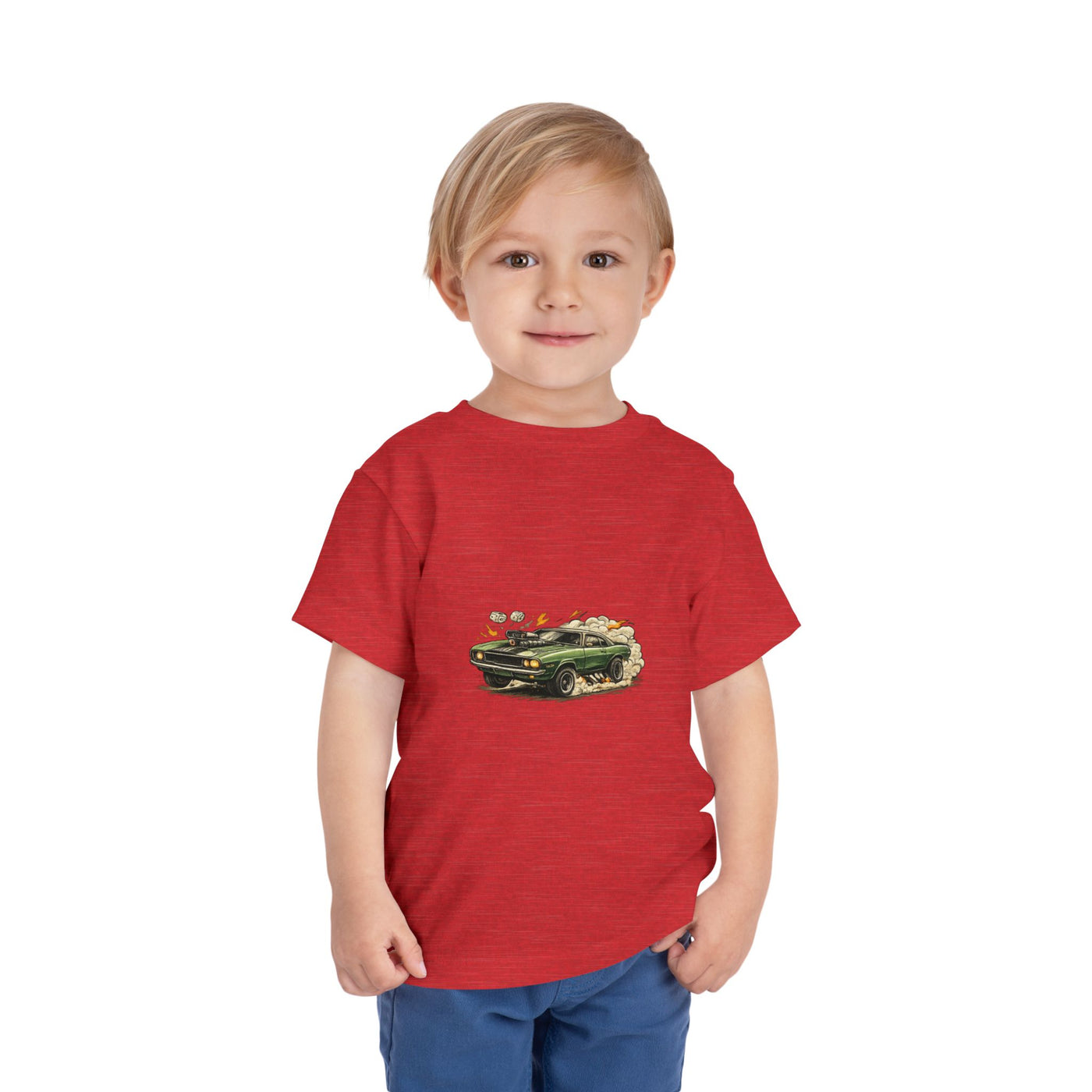 Toddler Tee – Vintage Green Truck Graphic