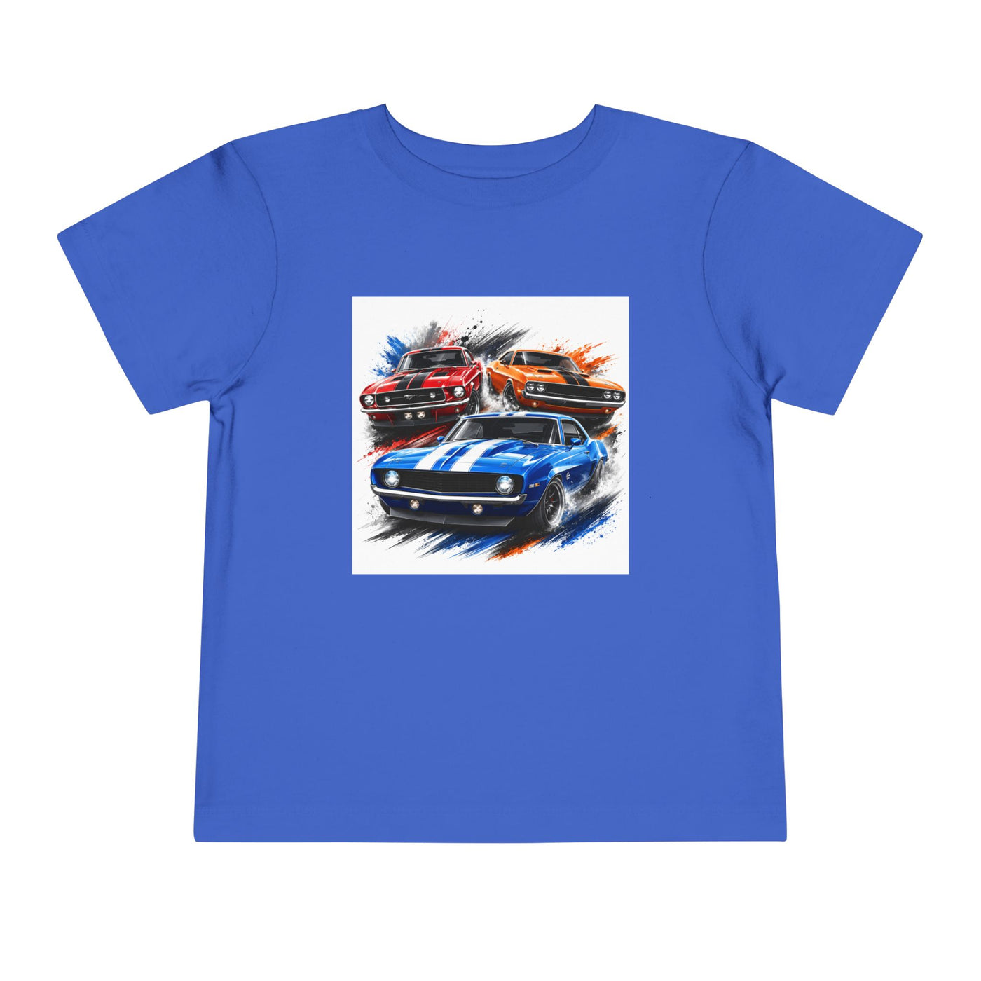Toddler Tee — Classic Muscle Cars Race Graphic