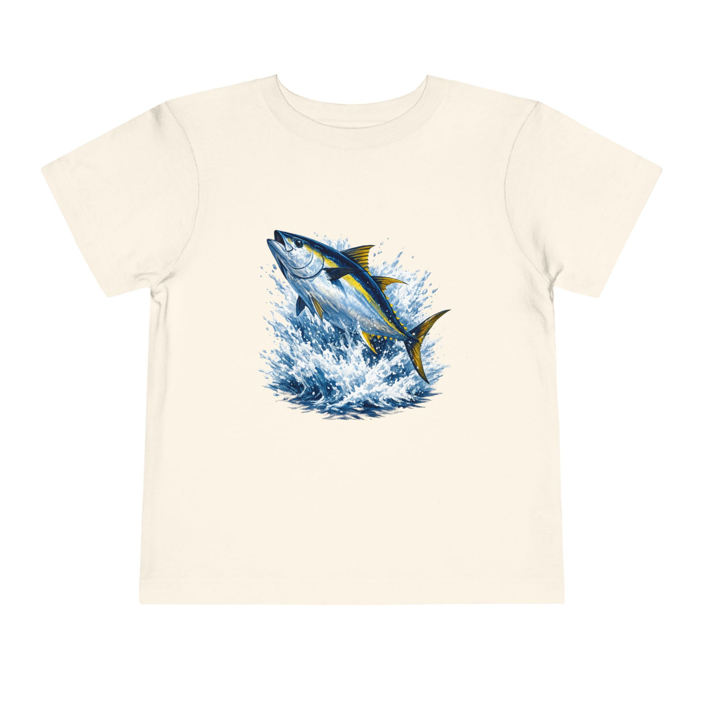 Toddler Tee — Leaping Yellowfin Tuna Splash Graphic