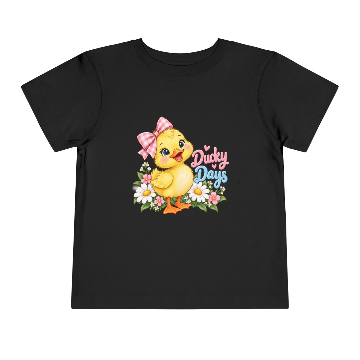 Toddler Tee — "Ducky Days" Cute Duckling Floral Baby Shirt
