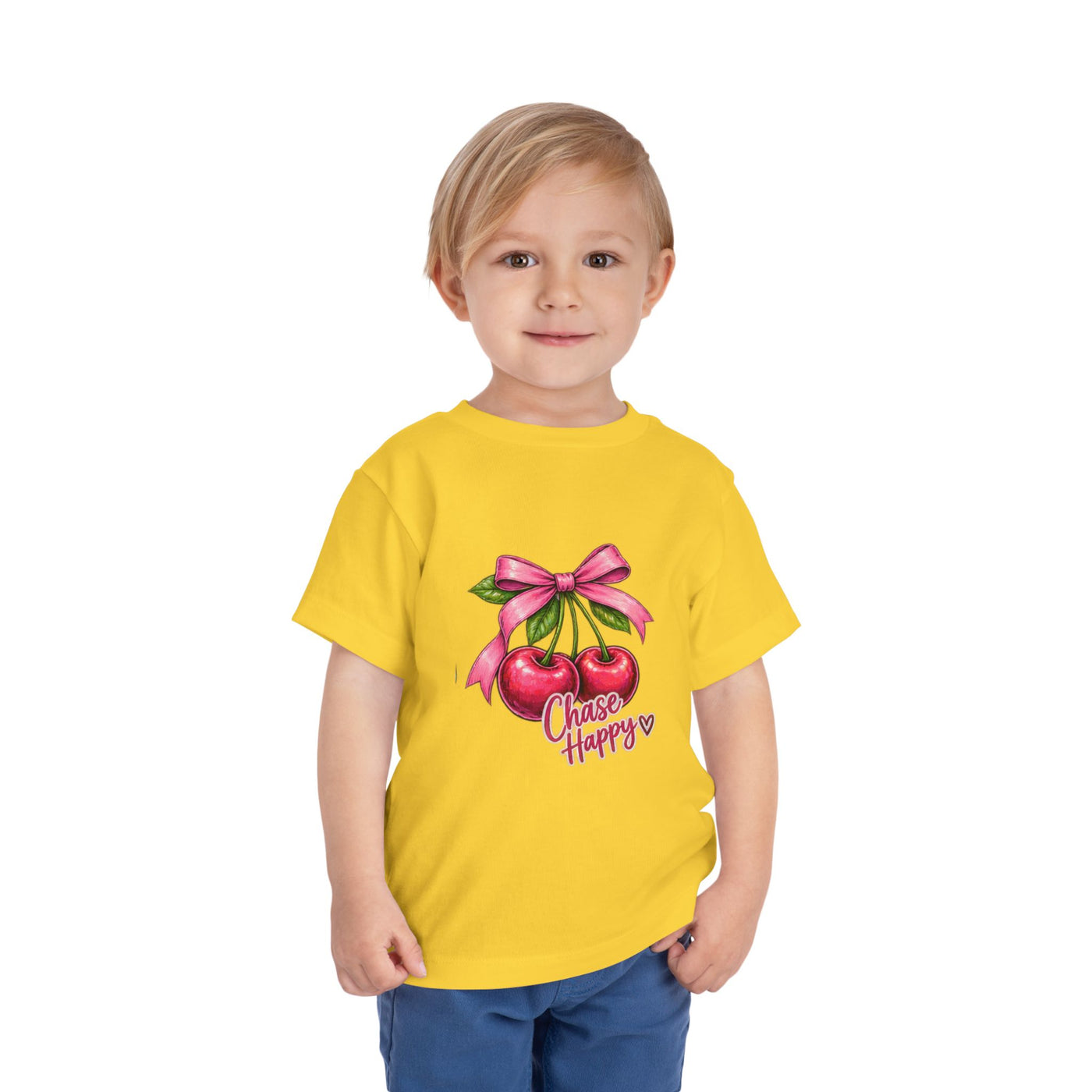 Toddler Tee - "Chase Happy" Cherries Graphic